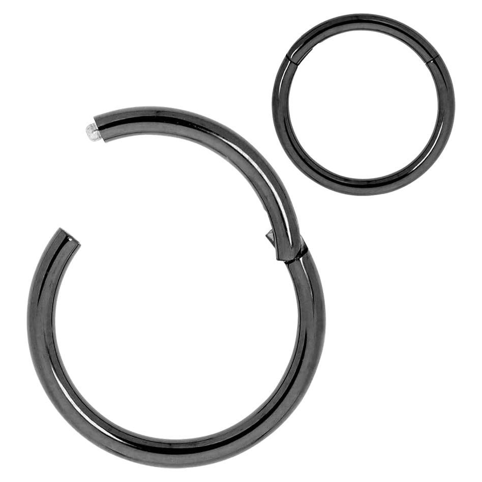 Anillo Nasal Hipoalergénico 365 Sleepers 2G 16mm Negro Acero 316L