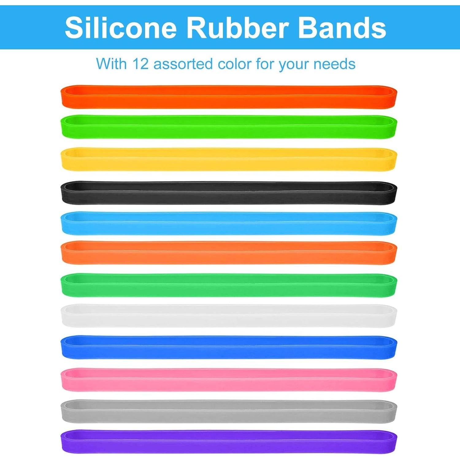 Bandas de Goma de Silicona Coopay 36 Piezas 13.97 cm Coloridas