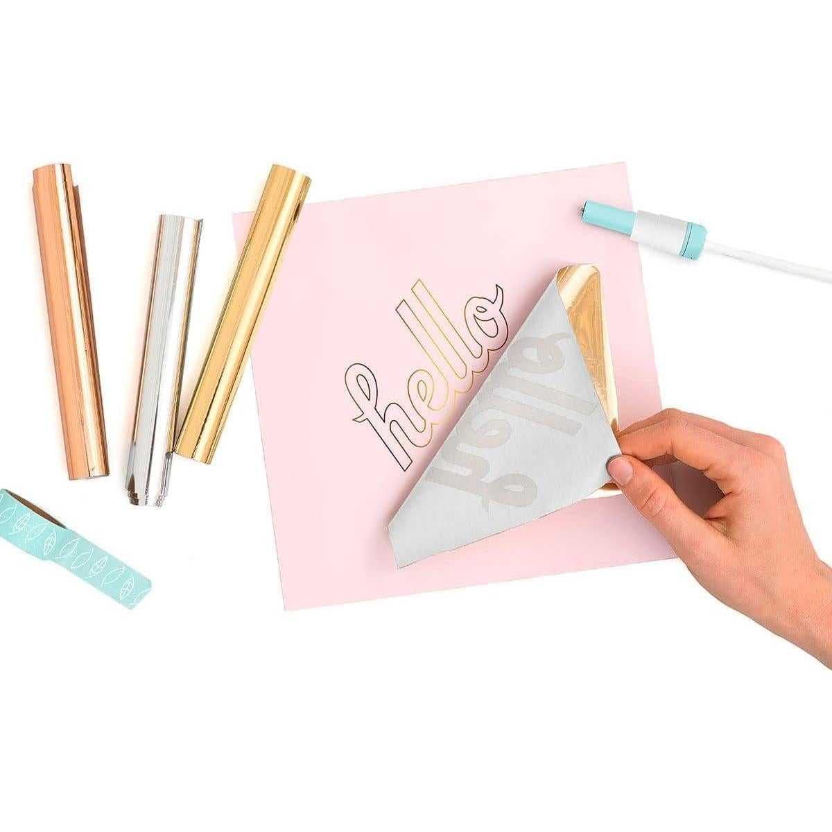 Kit de Inicio Foil Quill We R Memory Keepers - 3 Plumas, 4 Adaptadores, 3 Rollos de Foil