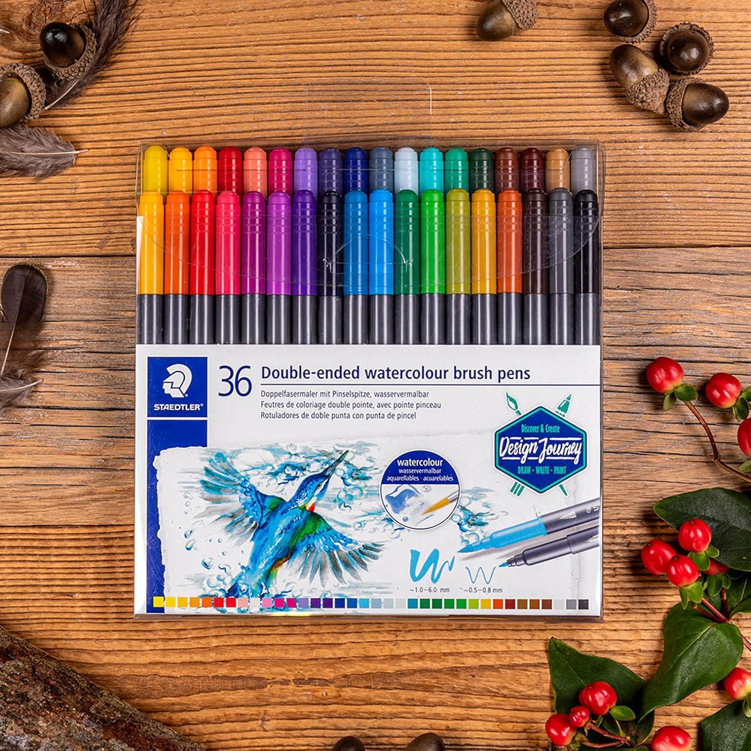 Marcador de Pincel de Acuarela Staedtler 3001 TB36, 36 Colores