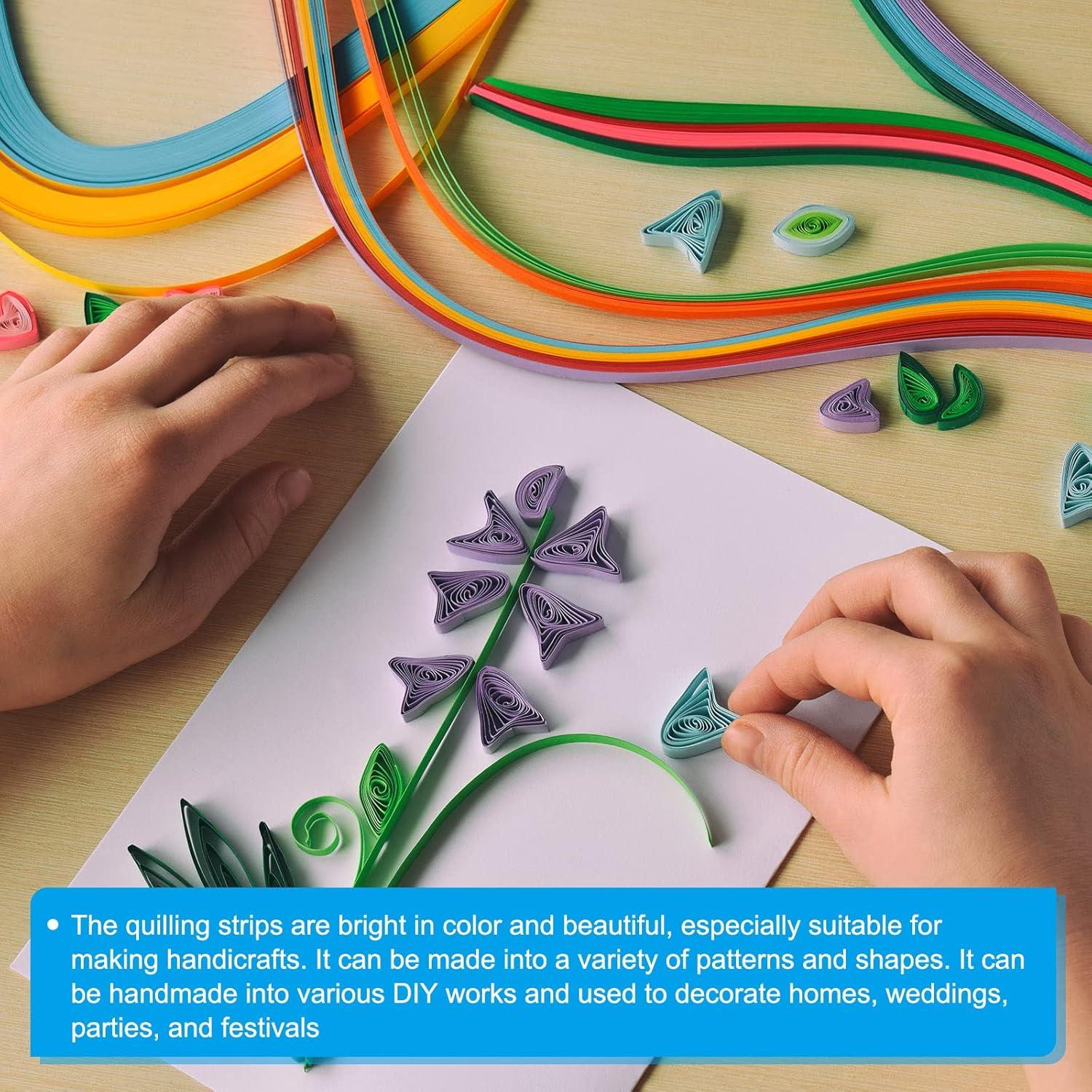 Tiras de Quilling PATIKIL 240pcs Papel 5mm Azul 53cm DIY