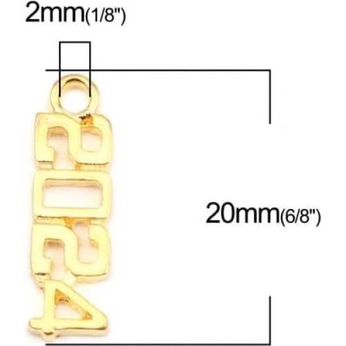 50 Charms Colgantes PEPPERLONELY Baño de Oro 20x6mm