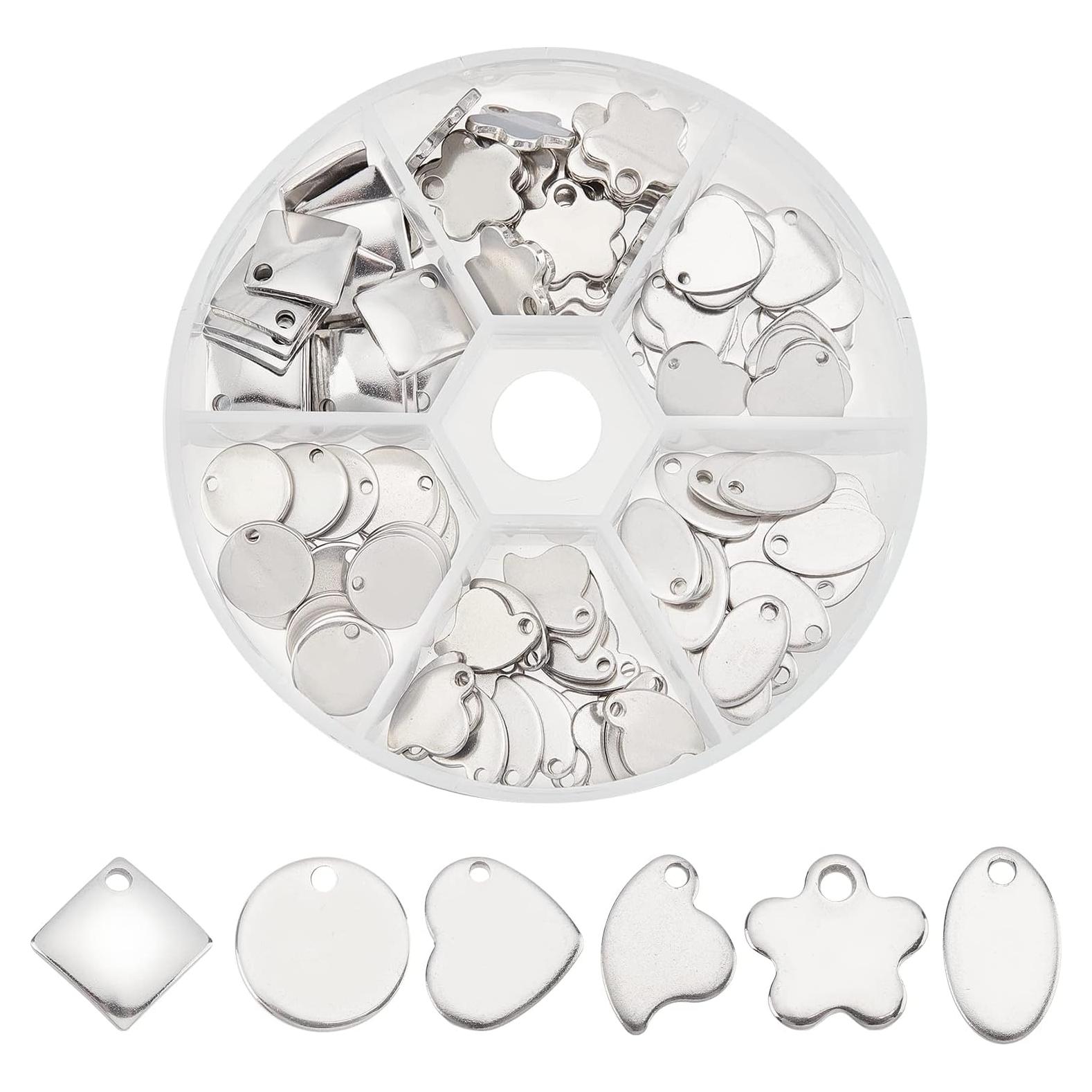 Etiquetas Planas en Blanco PH PandaHall 120 Pcs Acero Inoxidable