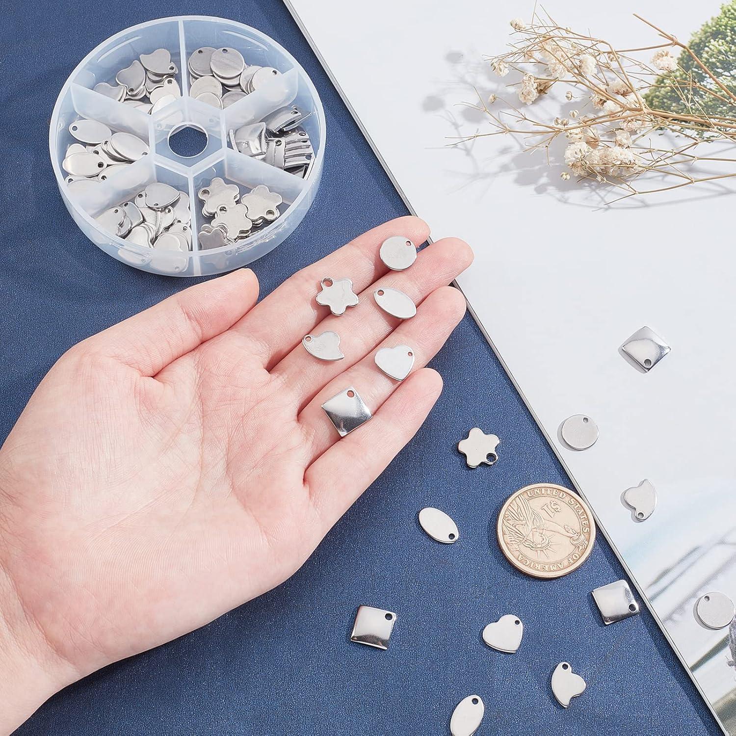 Etiquetas Planas en Blanco PH PandaHall 120 Pcs Acero Inoxidable