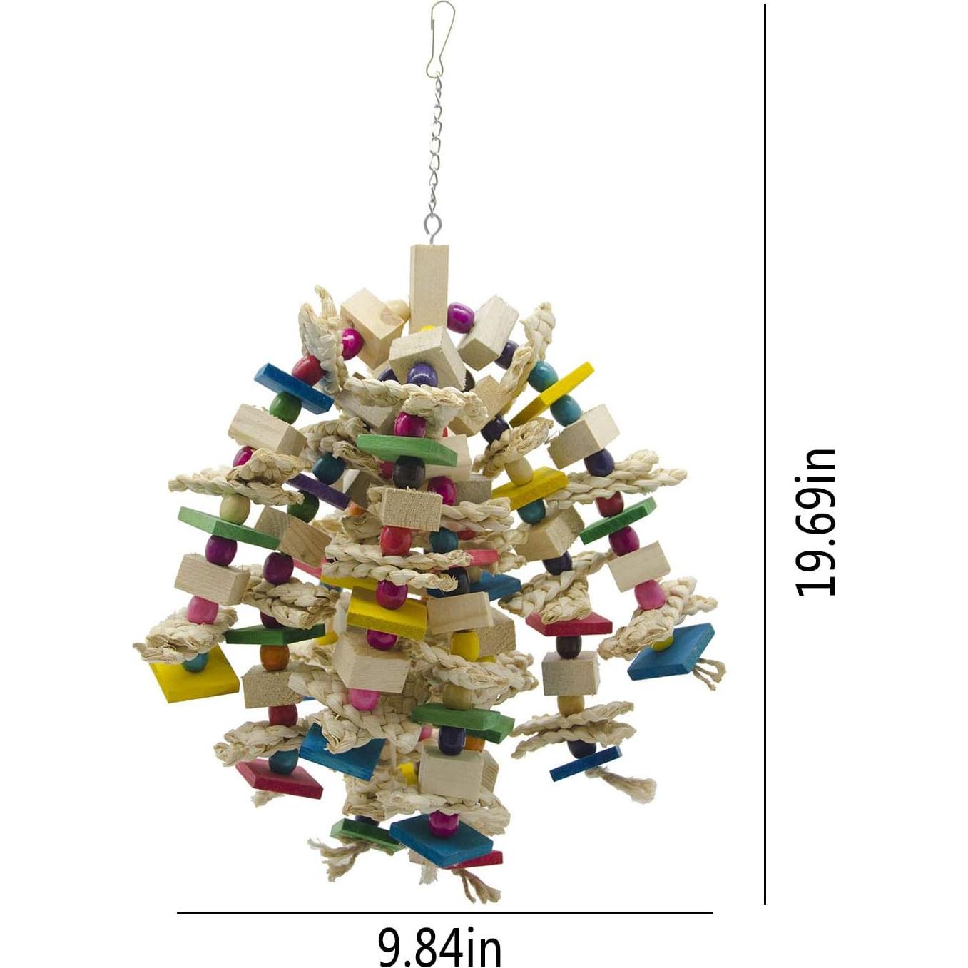 Juguete Grande para Loros EBaokuup - Bloques de Madera 50x25cm