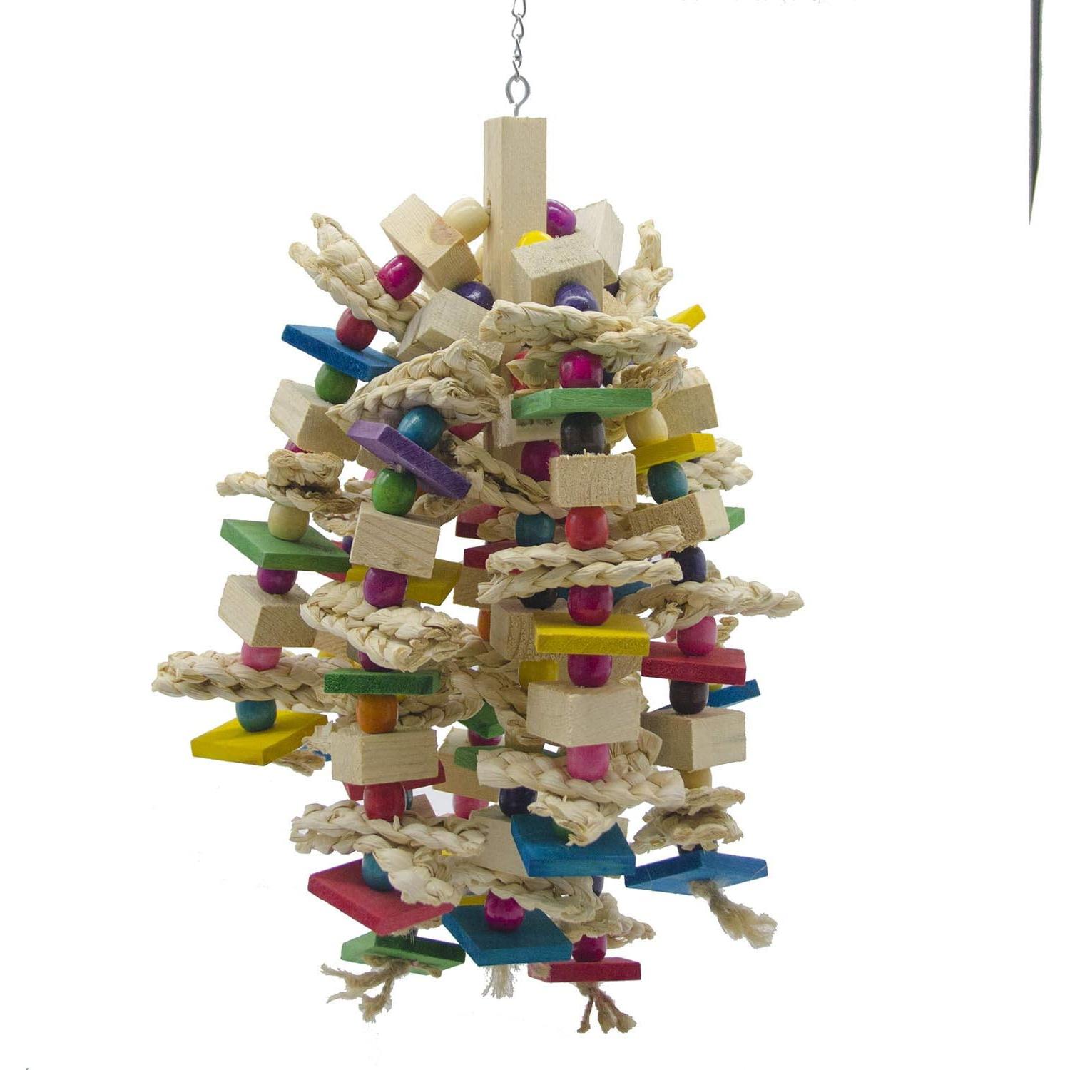 Juguete Grande para Loros EBaokuup - Bloques de Madera 50x25cm