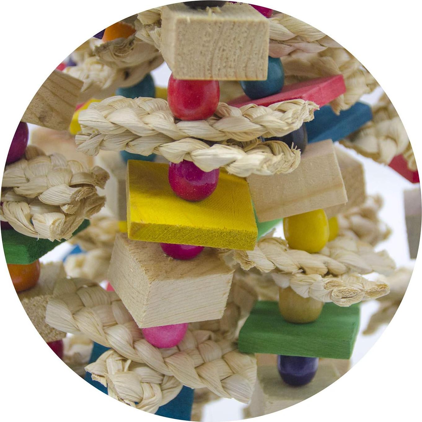 Juguete Grande para Loros EBaokuup - Bloques de Madera 50x25cm