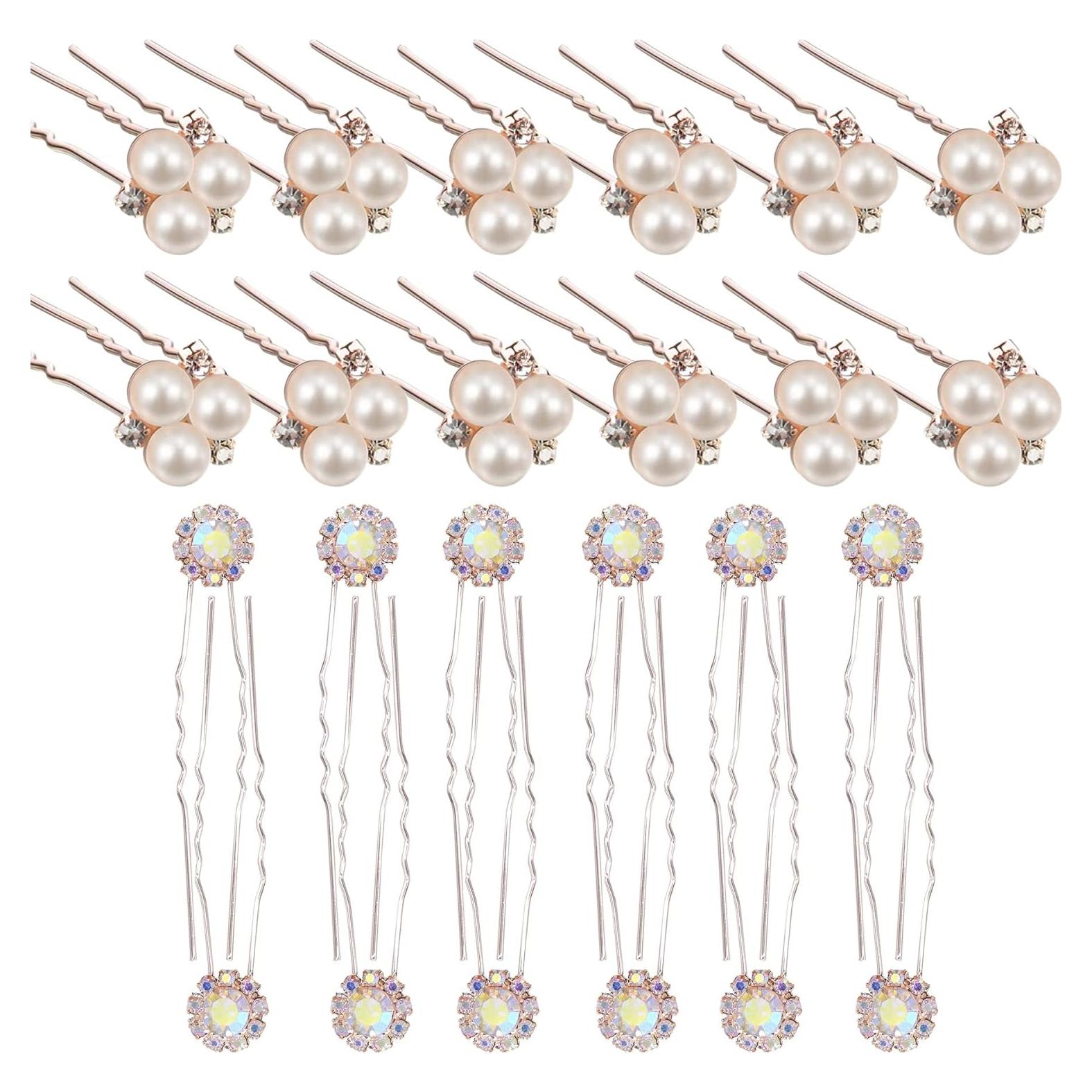 Juego de Horquillas para Novias AUNEAL - 12 Piezas Vintage