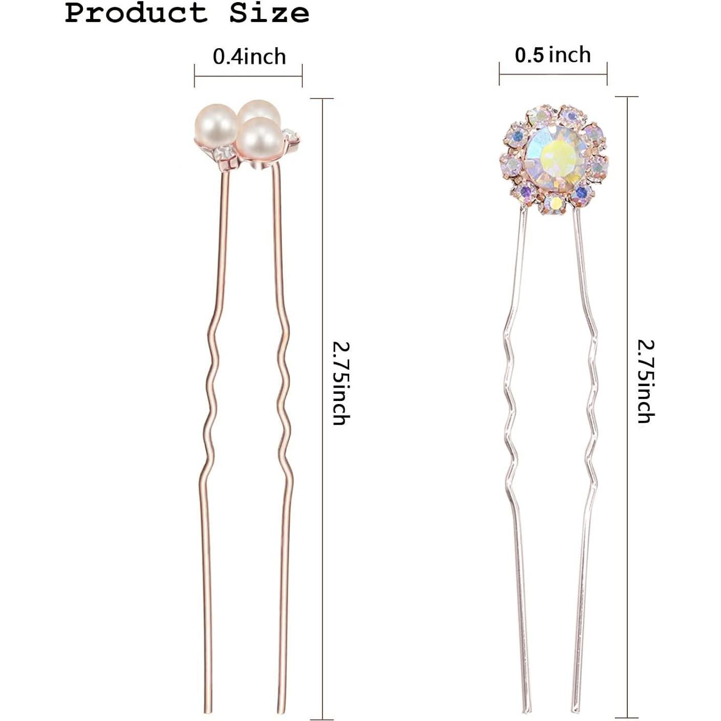 Juego de Horquillas para Novias AUNEAL - 12 Piezas Vintage