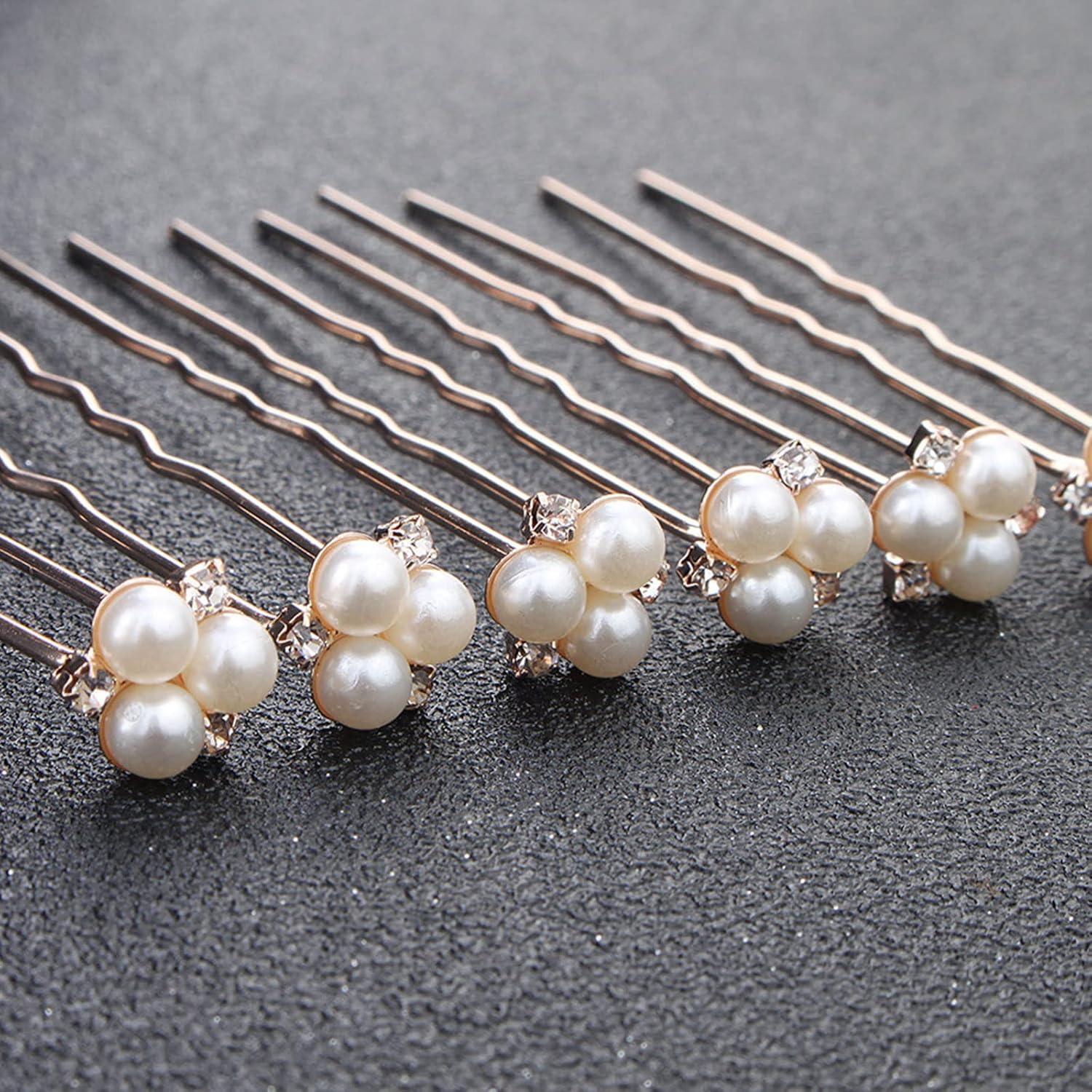 Juego de Horquillas para Novias AUNEAL - 12 Piezas Vintage