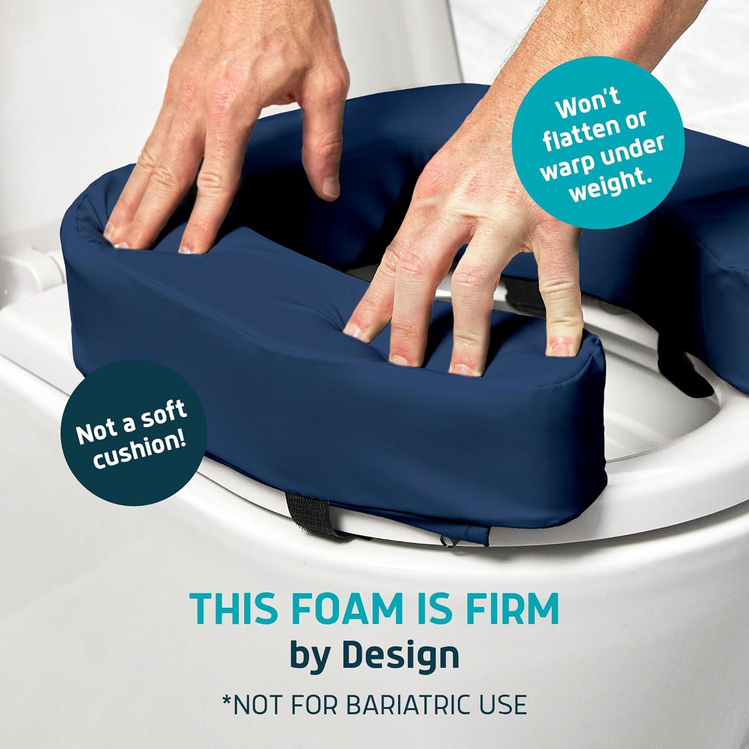 Elevador de Asiento de Inodoro Lunderg 7.62 cm Azul - Espuma Firme