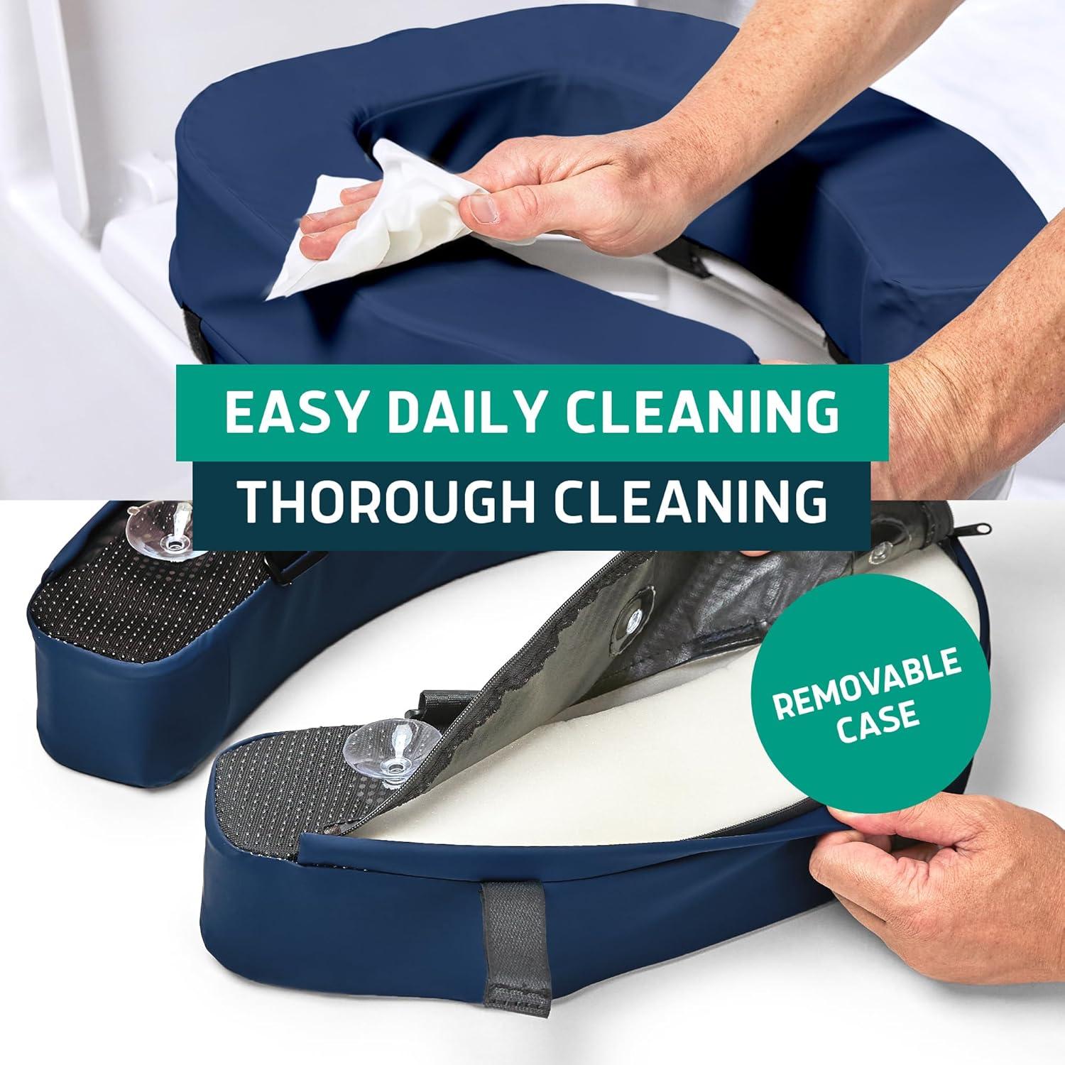 Elevador de Asiento de Inodoro Lunderg 7.62 cm Azul - Espuma Firme