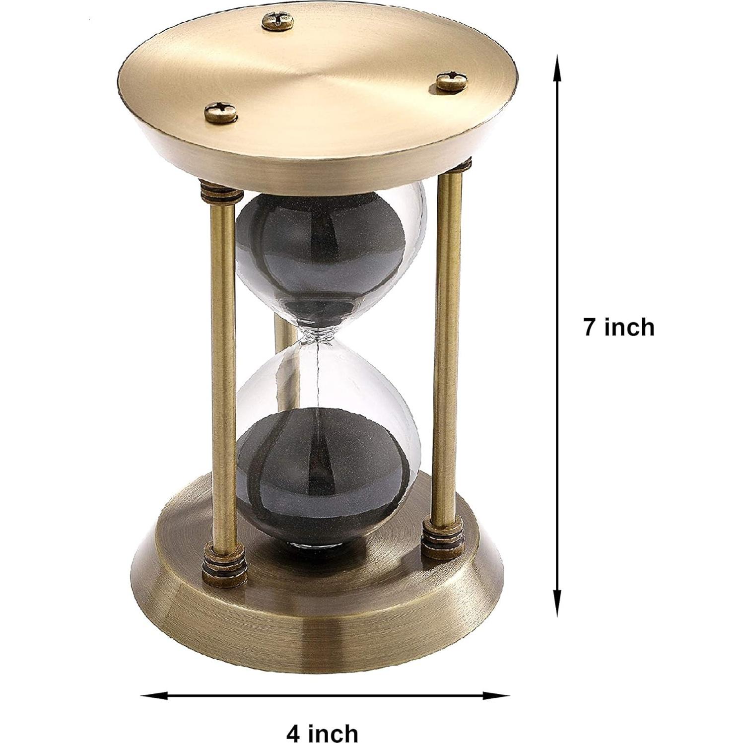 Reloj de Arena SuLiao 1 Minuto Metal Latón Negro Decorativo