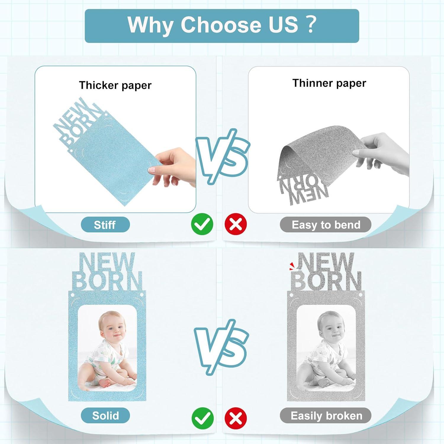 Banner de Foto Primer Cumpleaños Crosize Azul 10x15 cm