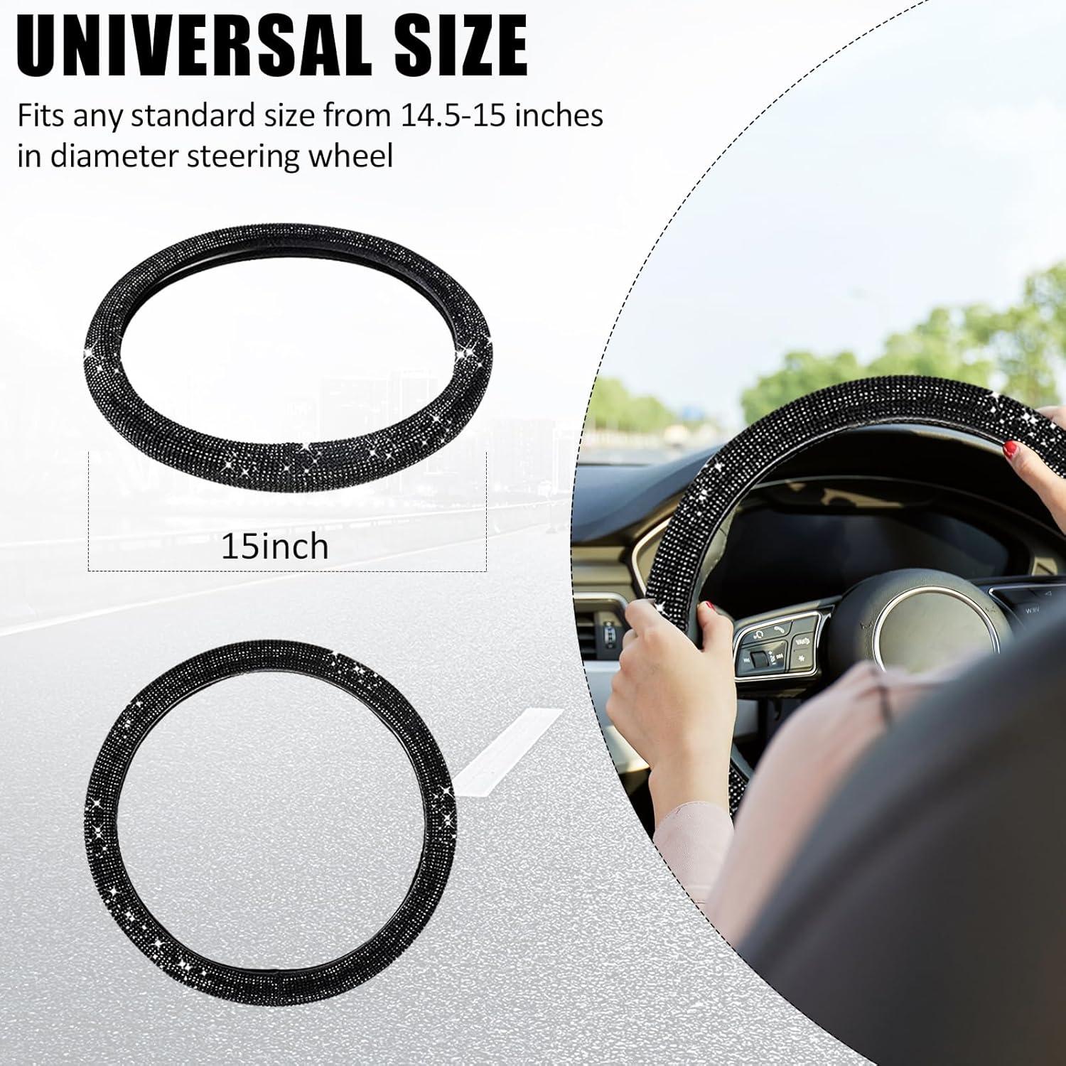 Cubierta de Volante Ziciner con Rhinestones Brillantes 38cm