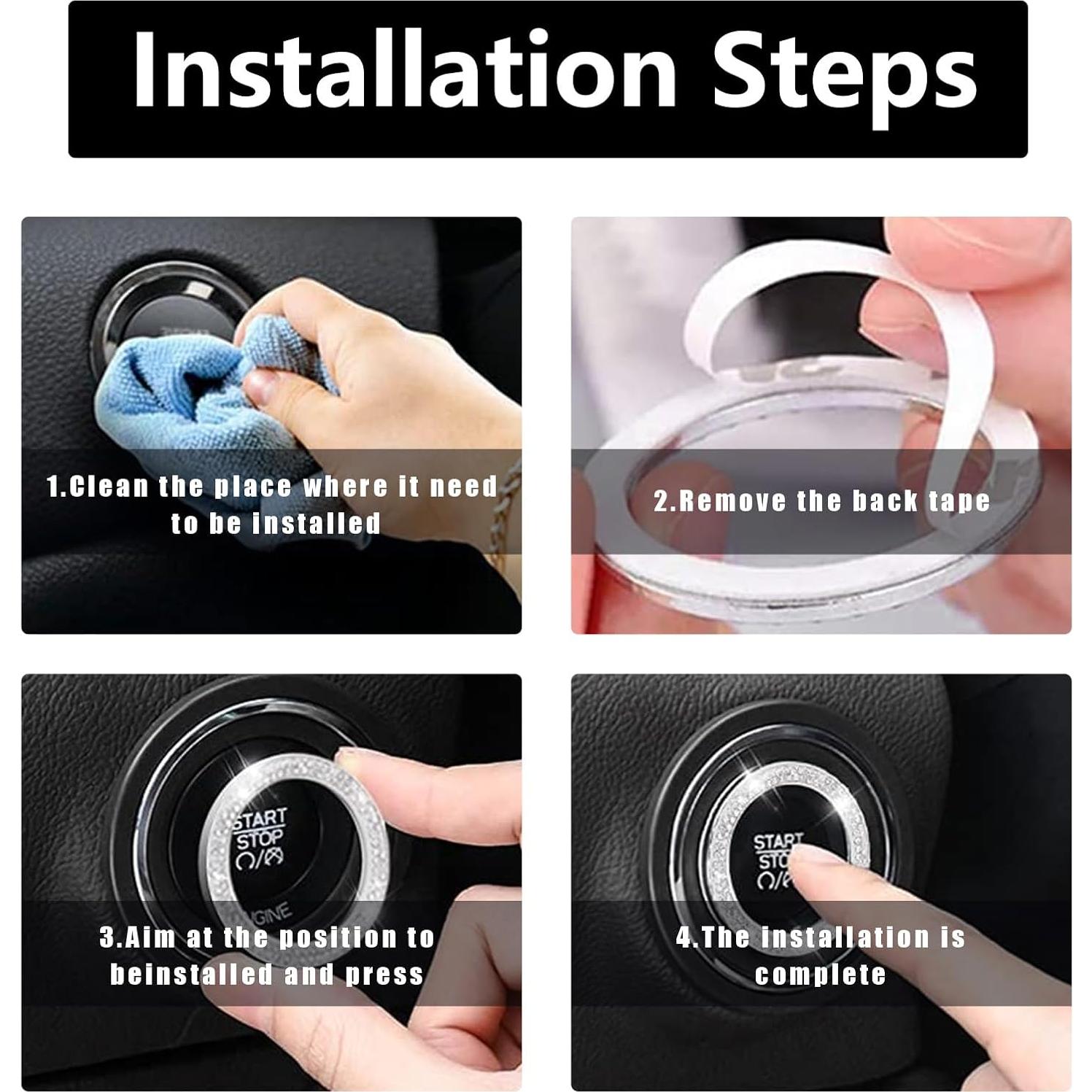 Cubierta de Volante Ziciner con Rhinestones Brillantes 38cm