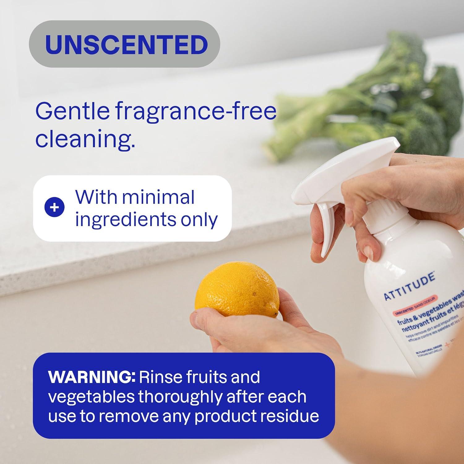 Limpiador de Frutas y Verduras ATTITUDE 800 ml Vegano