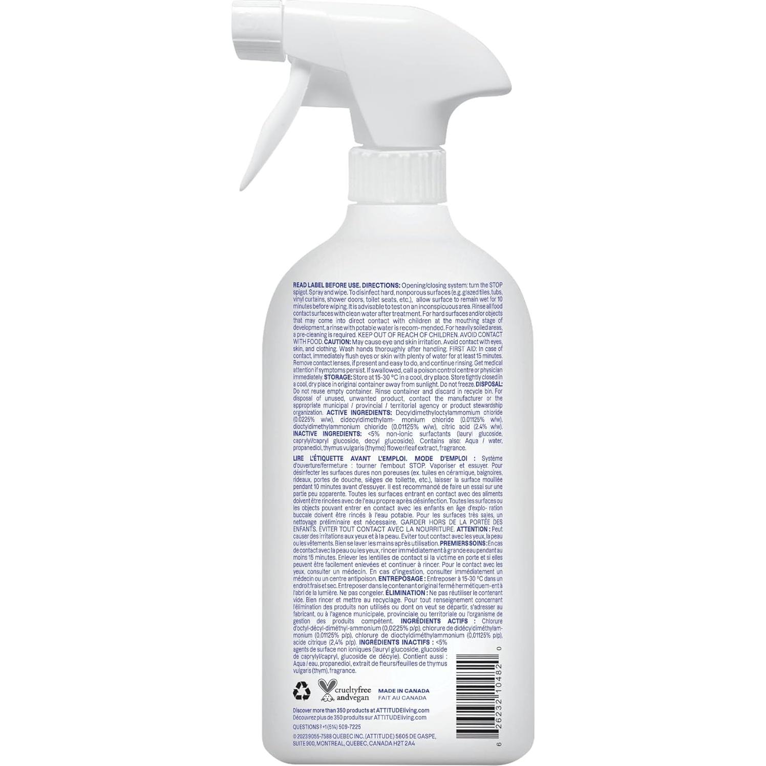 Limpiador de Frutas y Verduras ATTITUDE 800 ml Vegano