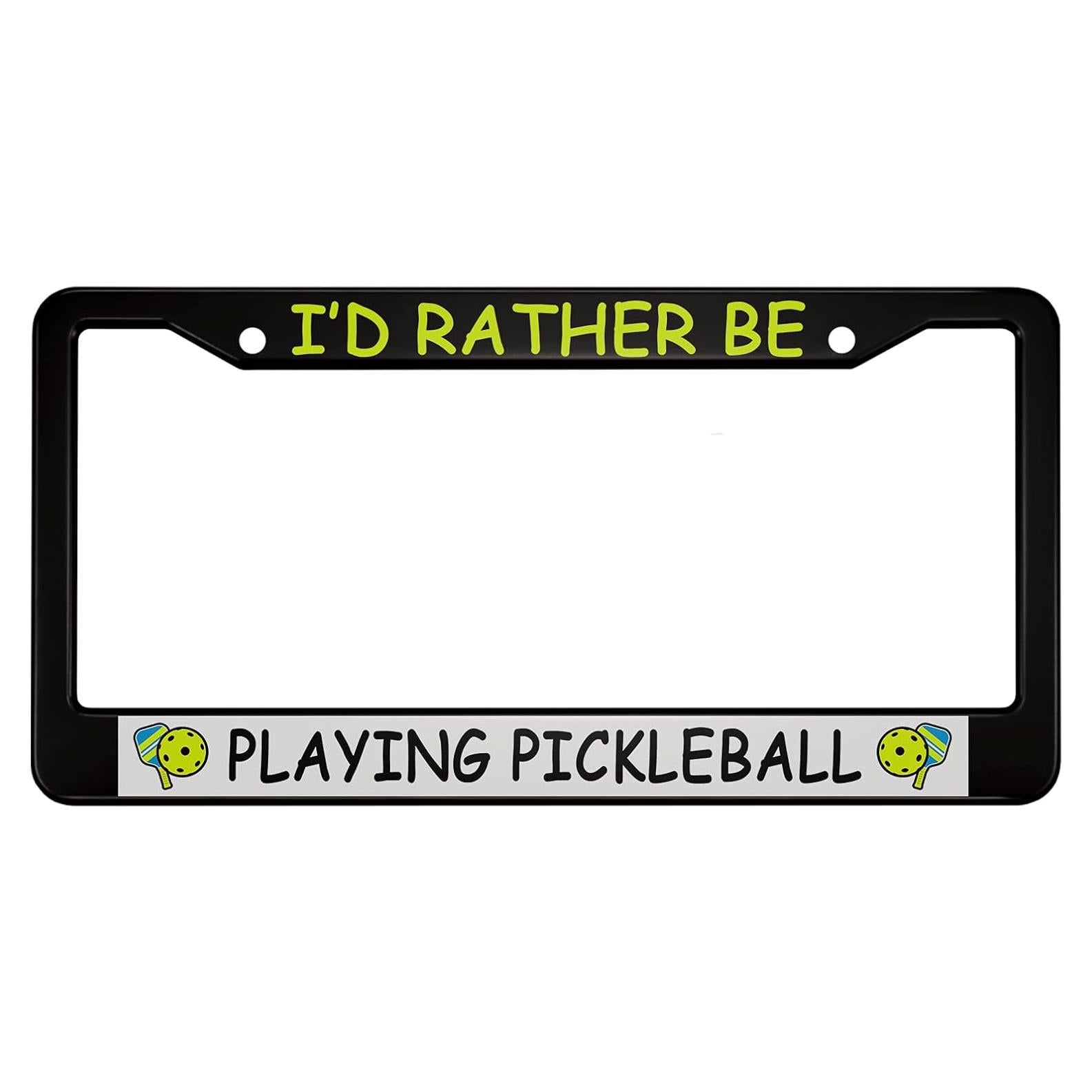 Marco de Placa de Licencia oFloral Aluminio Verde Negro 31.5x16.3cm