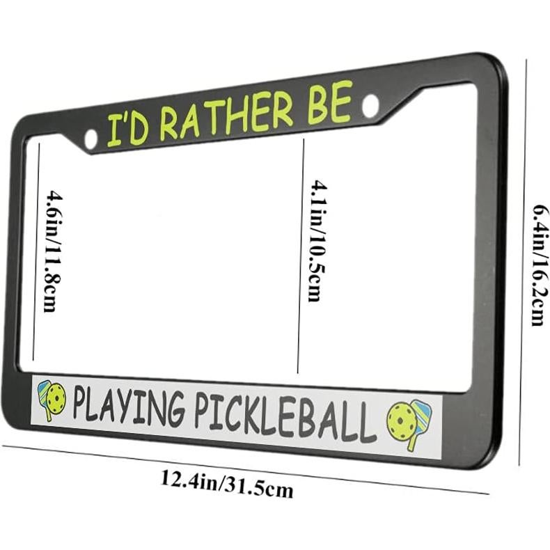 Marco de Placa de Licencia oFloral Aluminio Verde Negro 31.5x16.3cm