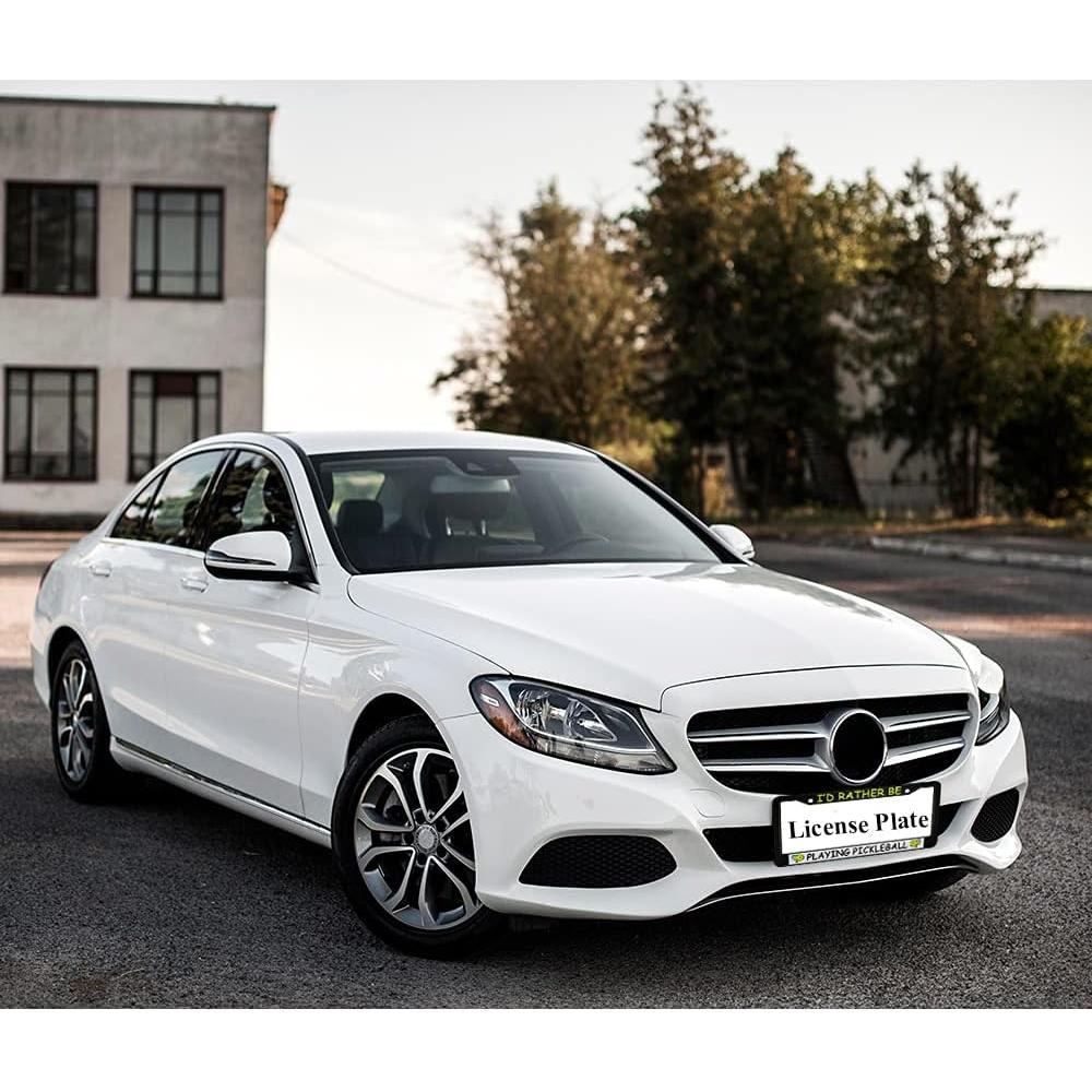 Marco de Placa de Licencia oFloral Aluminio Verde Negro 31.5x16.3cm