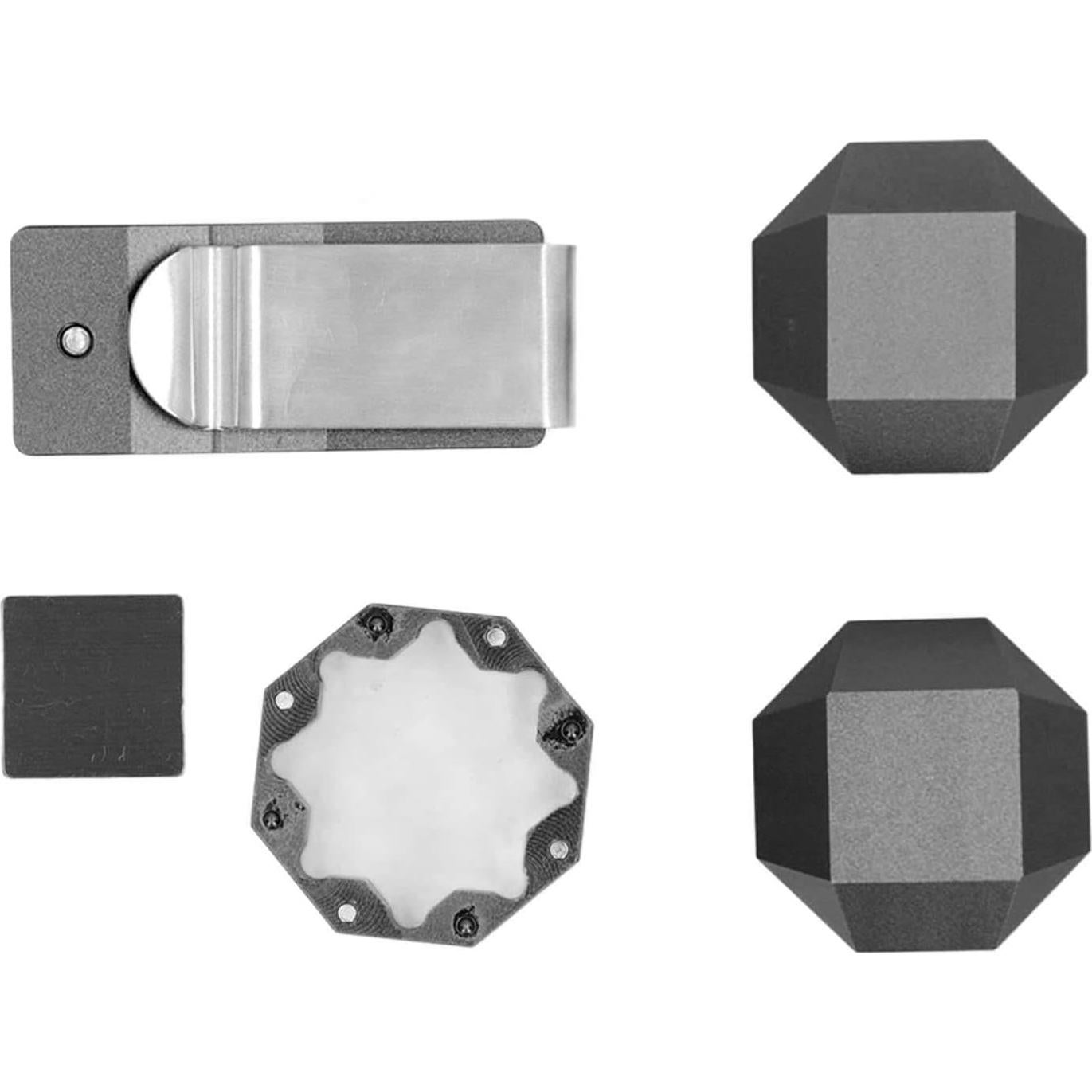 Soporte de Tiza de Billar Asixxsix Aluminio Magnético Portátil