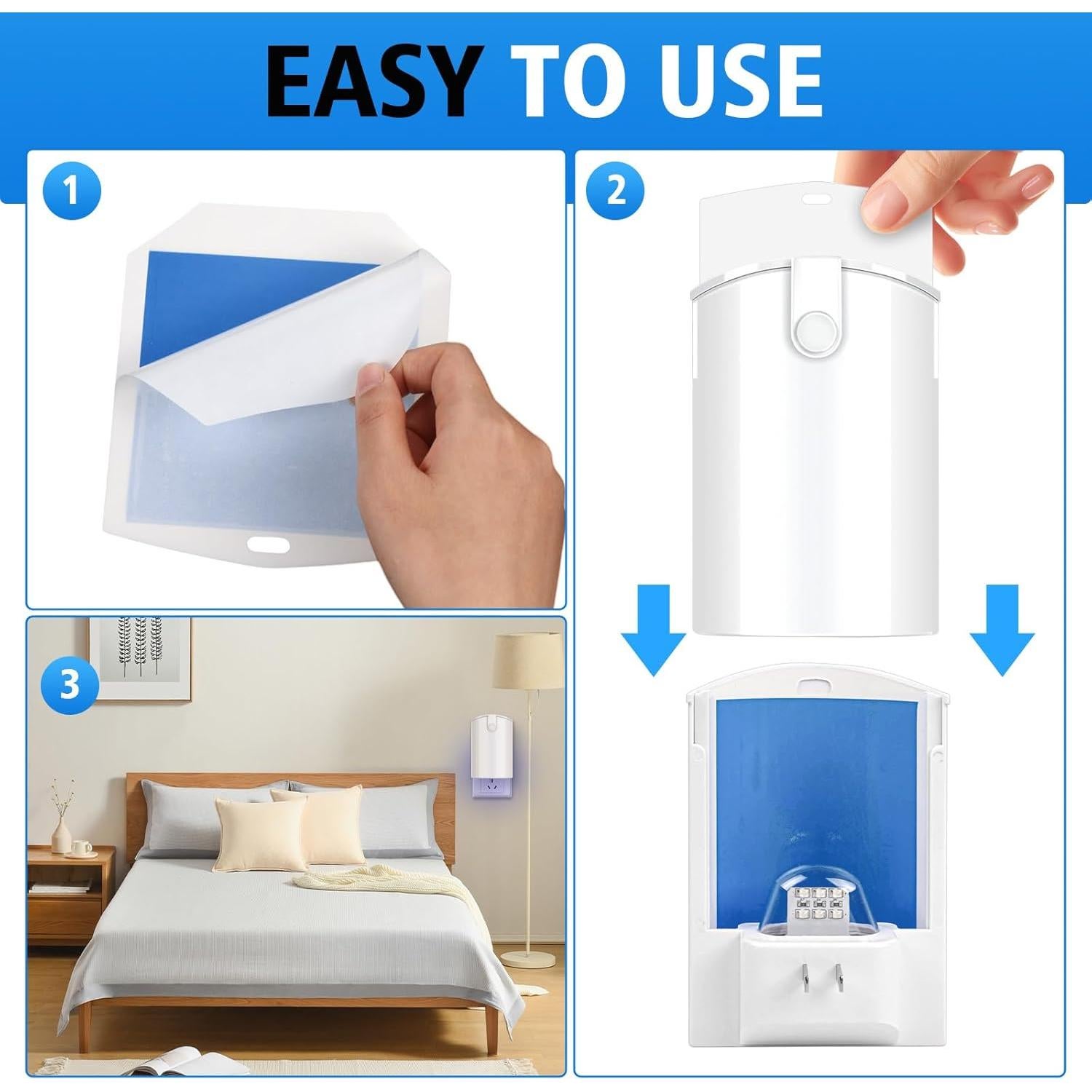 Recargas Trampa Insectos Voladores Qualirey 15 Piezas Azul