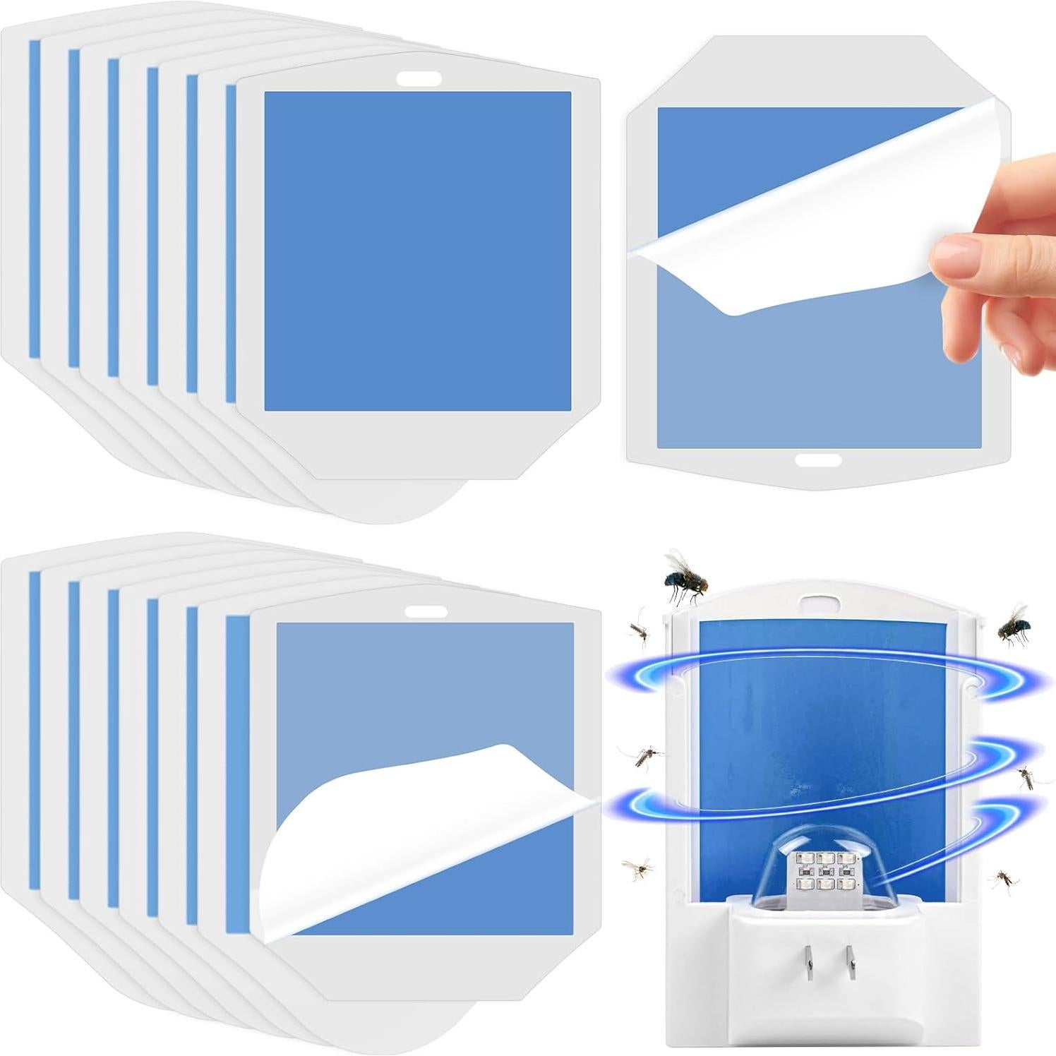 Recargas Trampa Insectos Voladores Qualirey 15 Piezas Azul