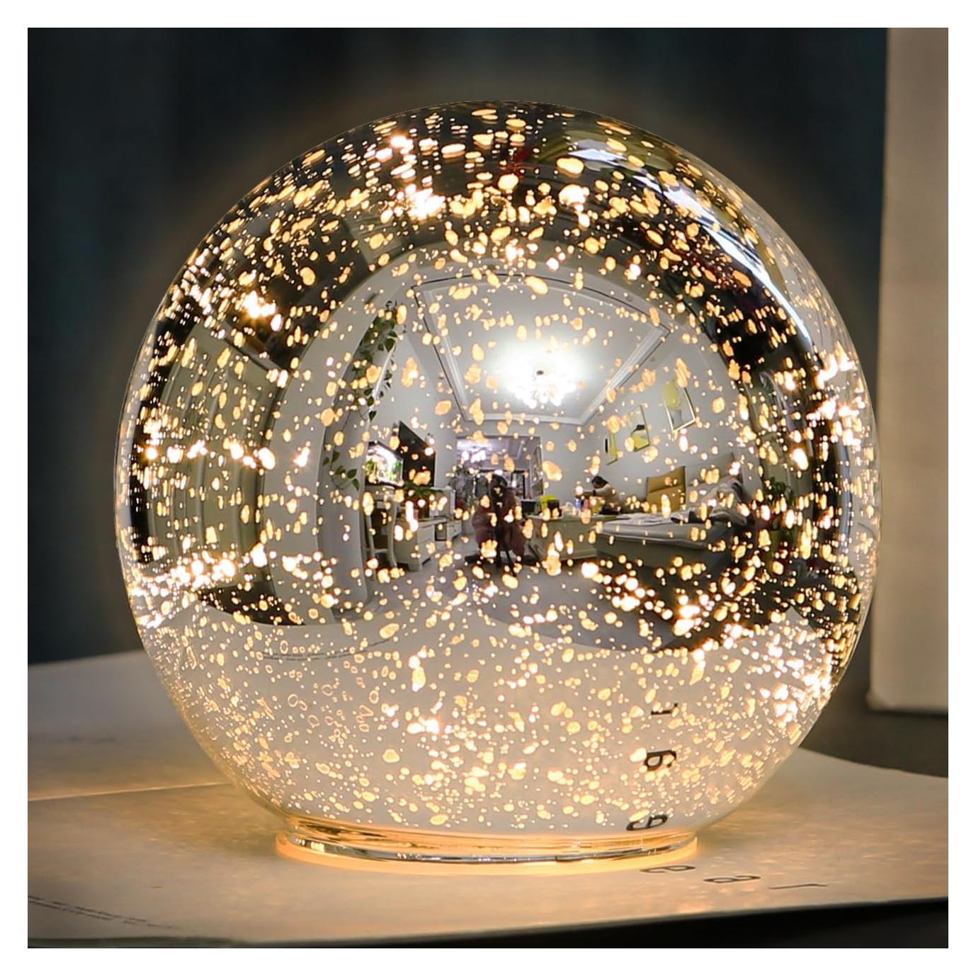 Lámpara de Mesa LED Inalámbrica Kaowod 10.16 cm Esfera Plateada