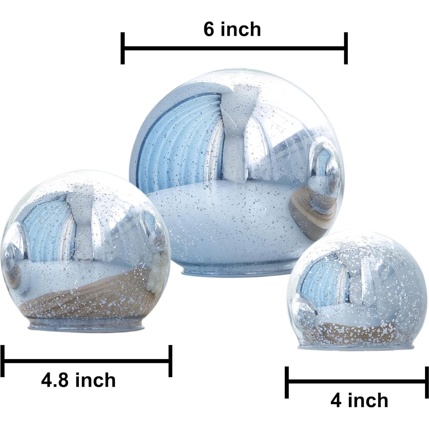 Lámpara de Mesa LED Inalámbrica Kaowod 10.16 cm Esfera Plateada