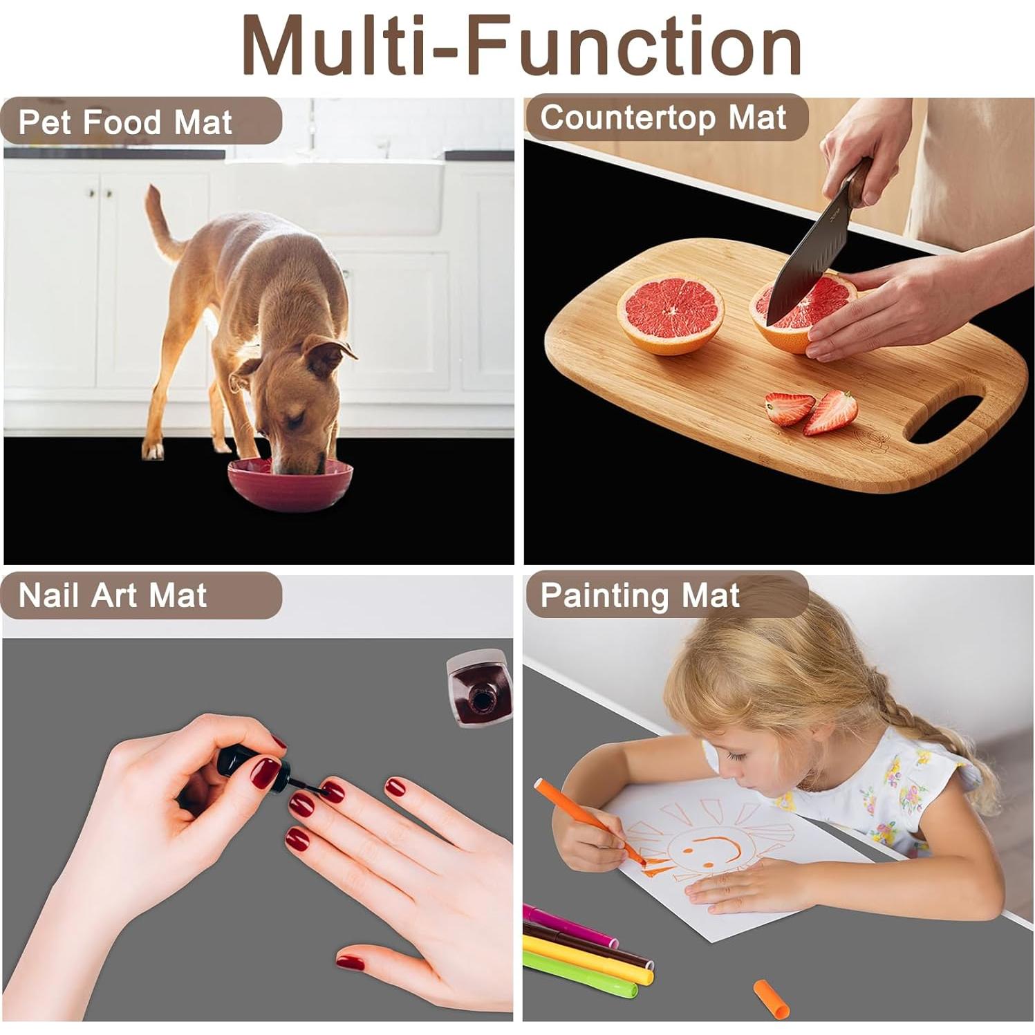 Alfombrilla de Silicona Ultibe 60x40cm Antideslizante Negra