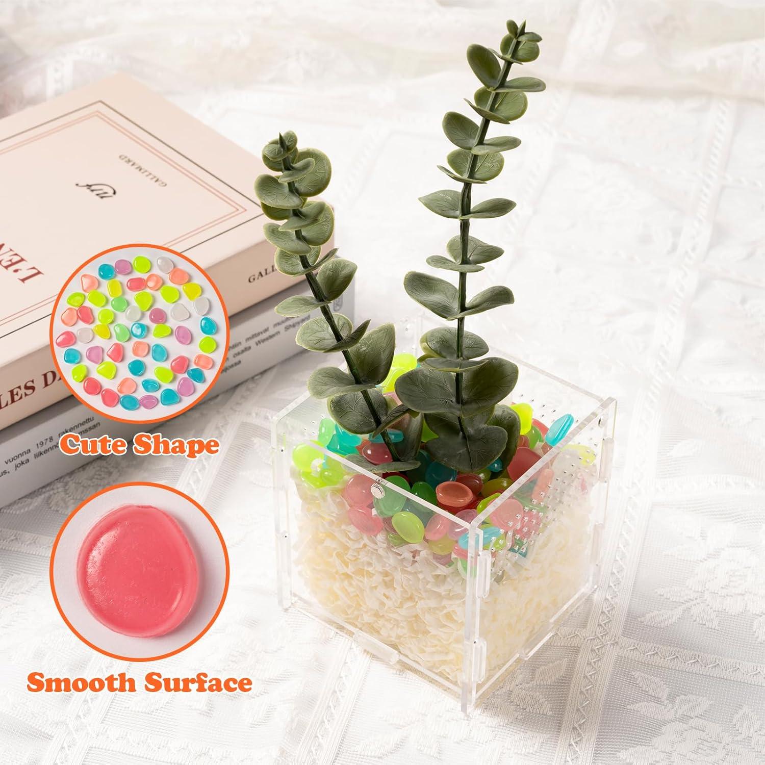 200 Piezas Rocas Brillantes para Acuario Rislobx - Luminiscentes