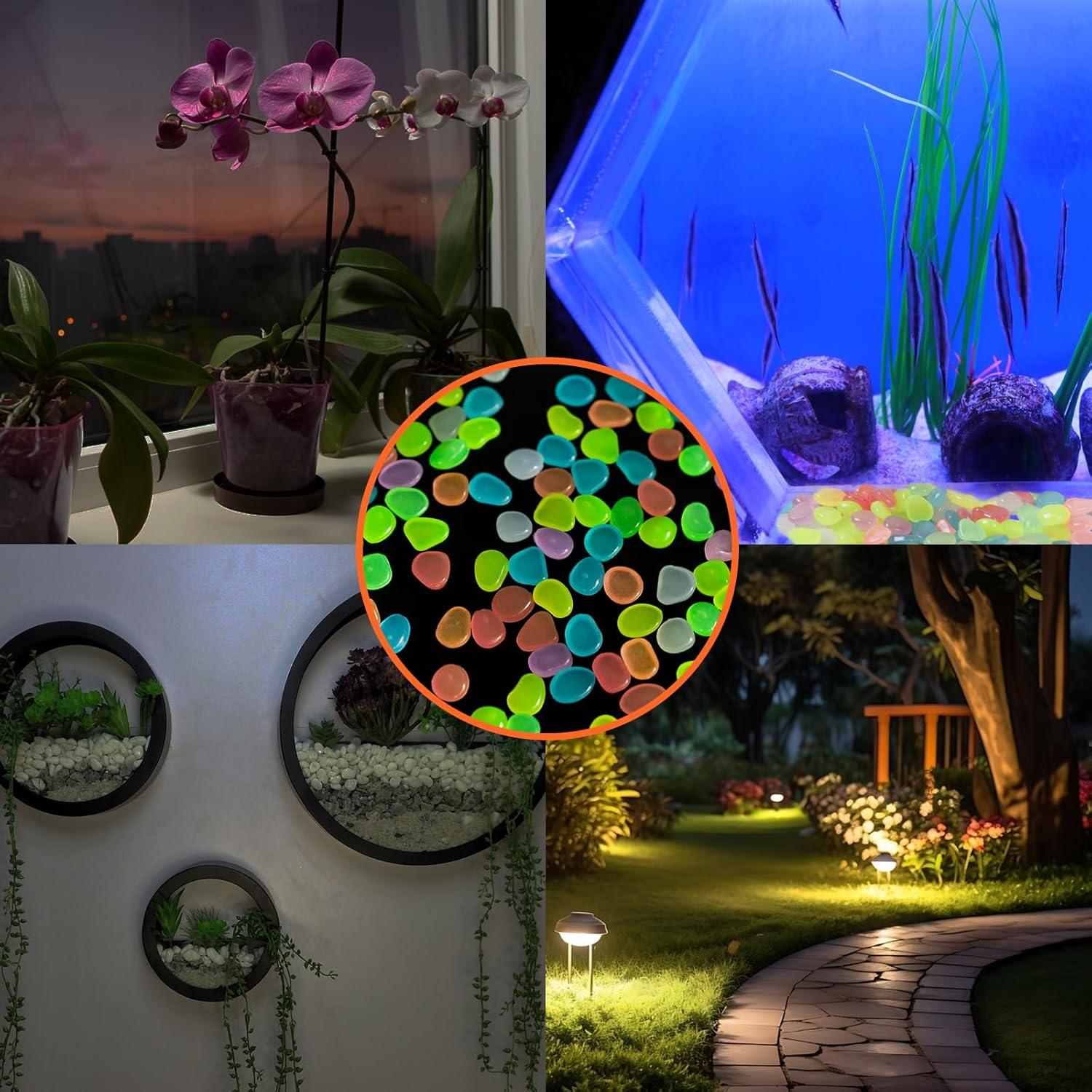 200 Piezas Rocas Brillantes para Acuario Rislobx - Luminiscentes