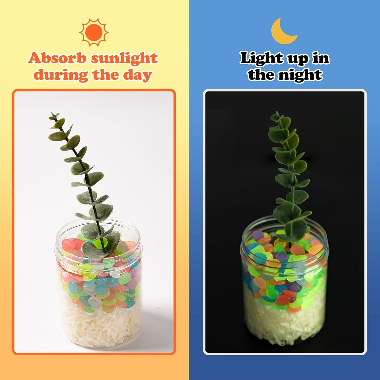 200 Piezas Rocas Brillantes para Acuario Rislobx - Luminiscentes