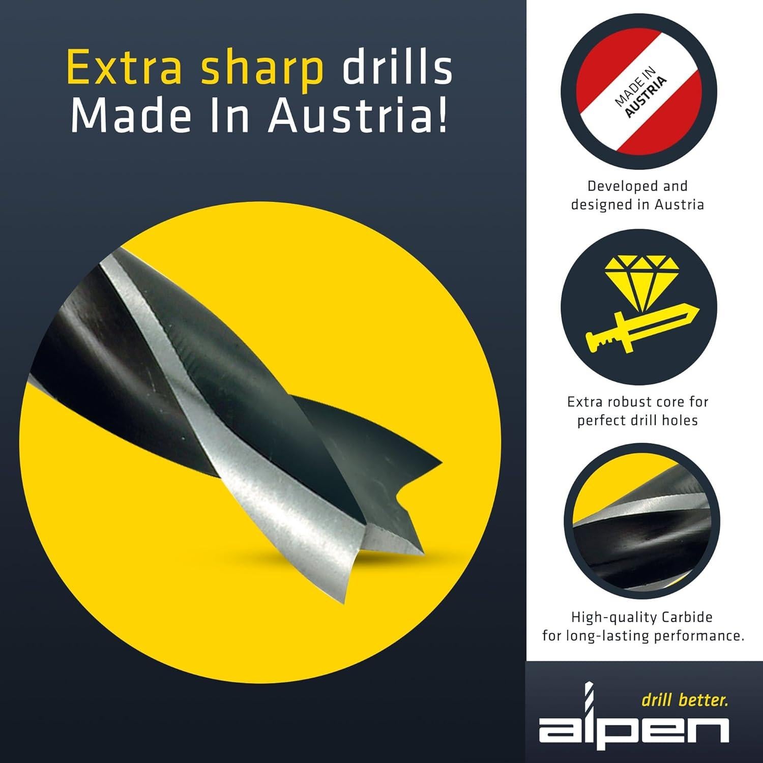 Broca de Madera Alpen 4 mm HSS - Precisión y Durabilidad