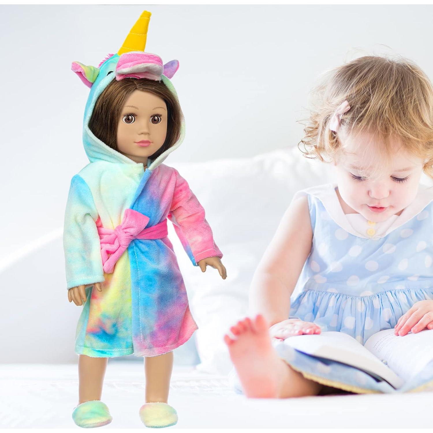 Ropa para muñecas 46 cm XFEYUE disfraz unicornio y saco dormir