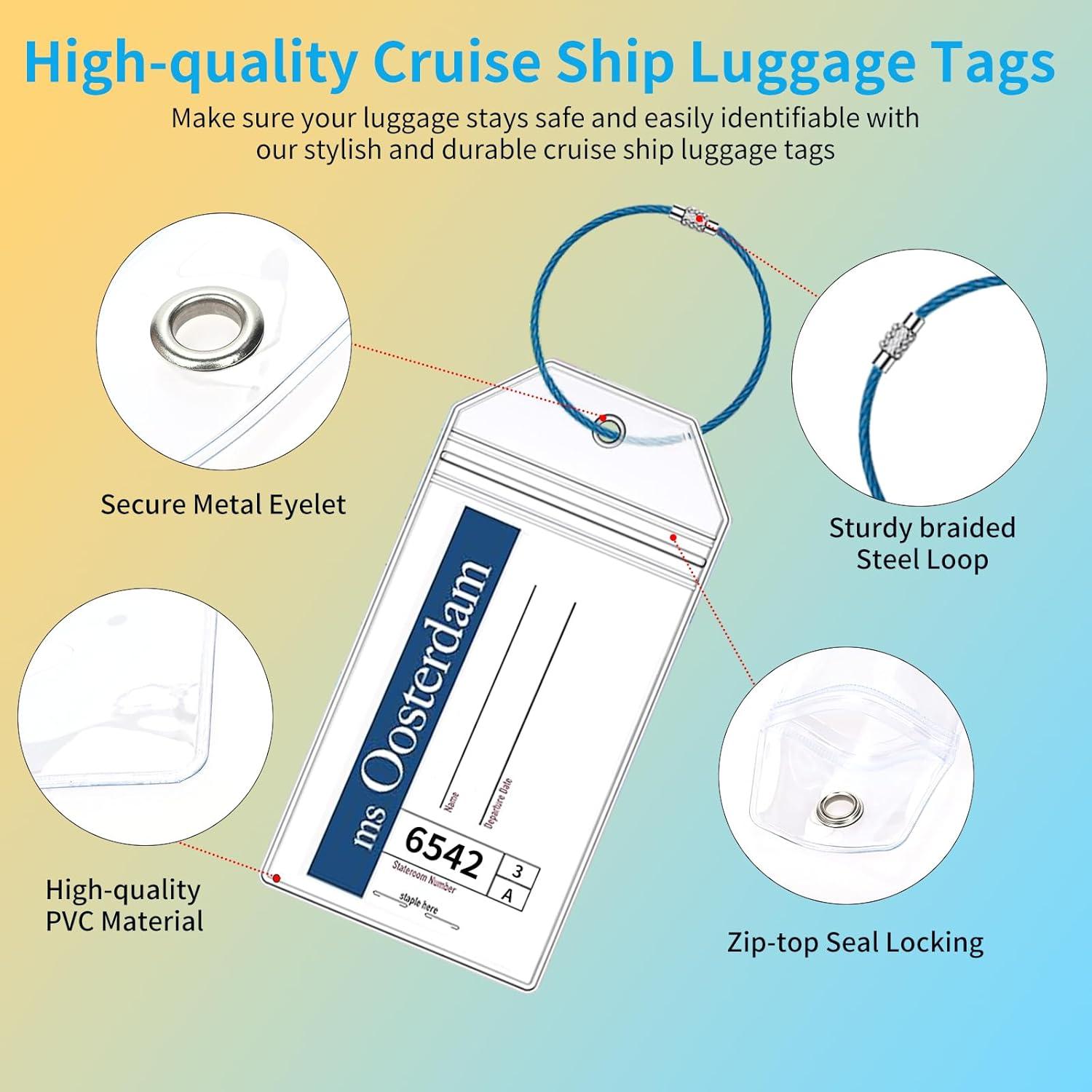 Soportes de Etiquetas de Equipaje TONGMAO para Cruceros - 6 Pcs