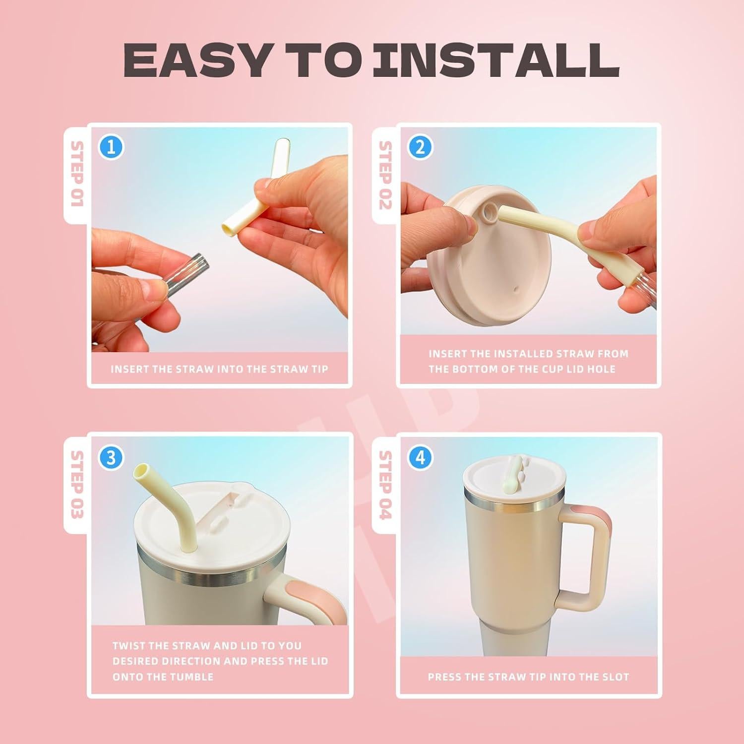 Tapa de Popote Reemplazo DuoLizDe 40 oz para Stanley Quencher