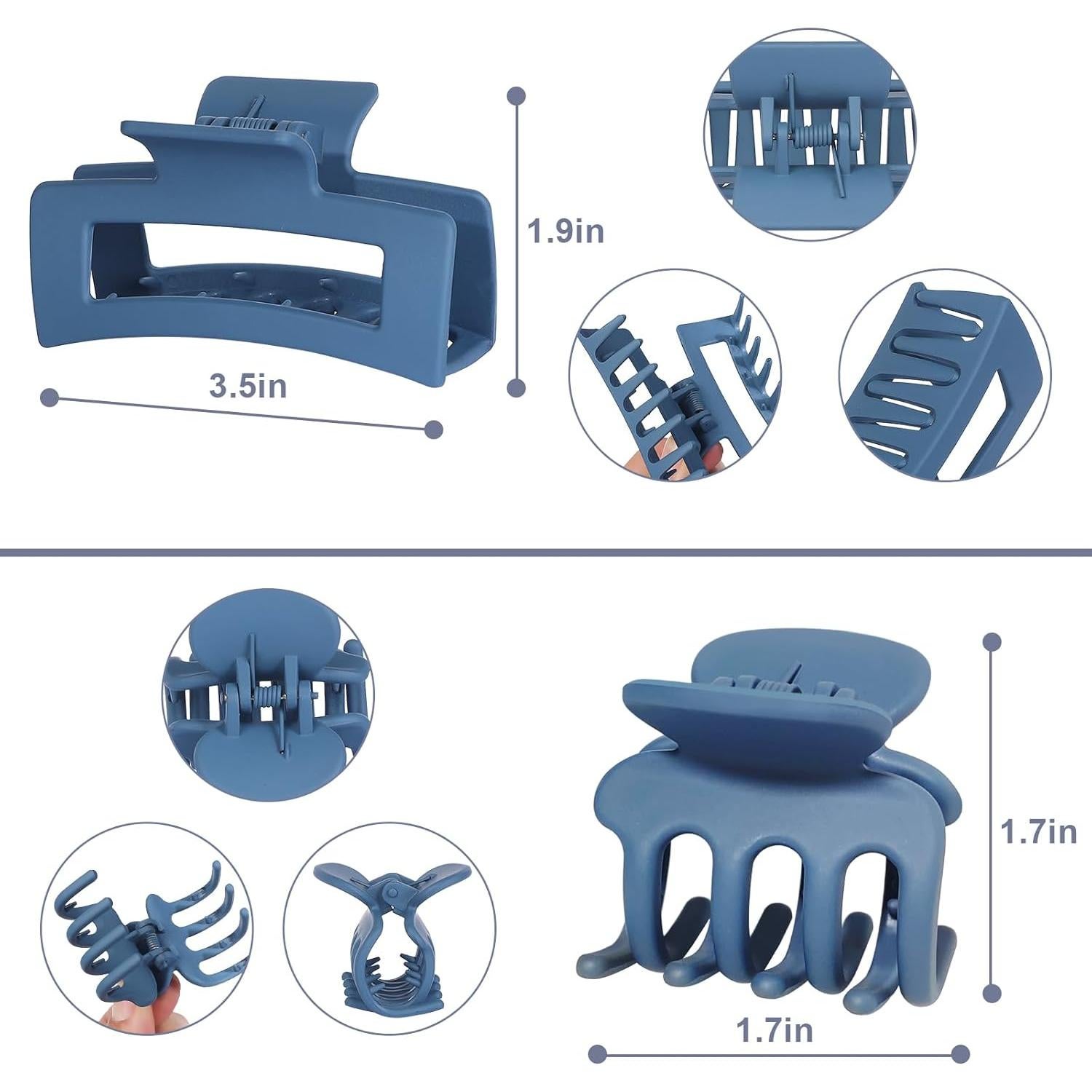 Pinzas de Pelo Medianas SMKSL 8 Pcs para Cabello Fino y Grueso