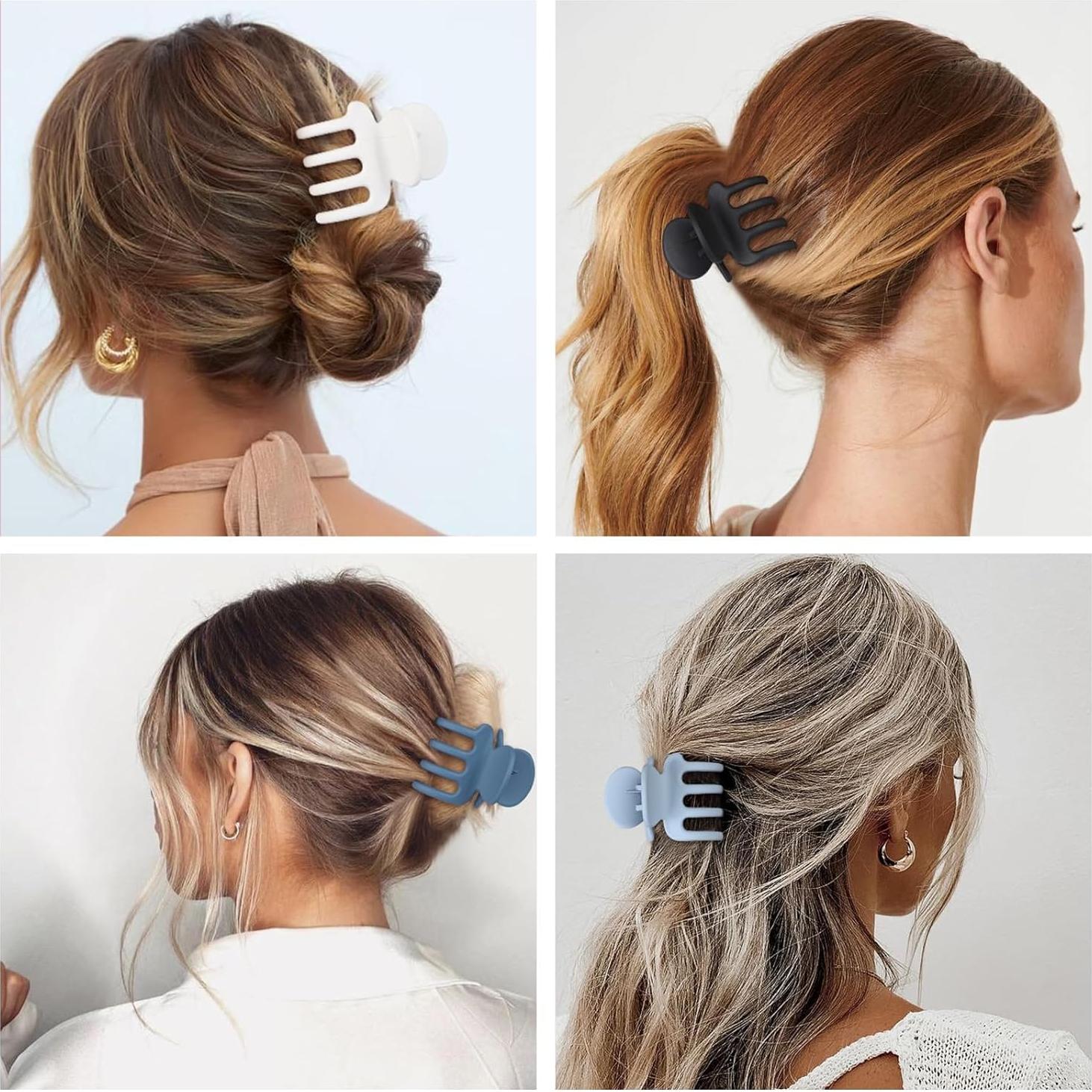 Pinzas de Pelo Medianas SMKSL 8 Pcs para Cabello Fino y Grueso