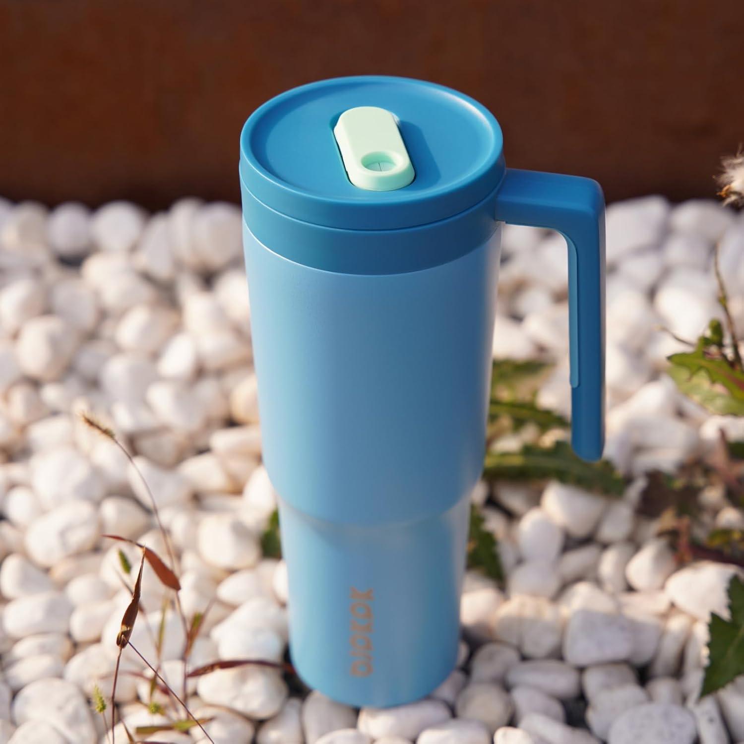 Vaso Aislado BJPKPK 1200ml con Asa y Difusor de Frutas Azul