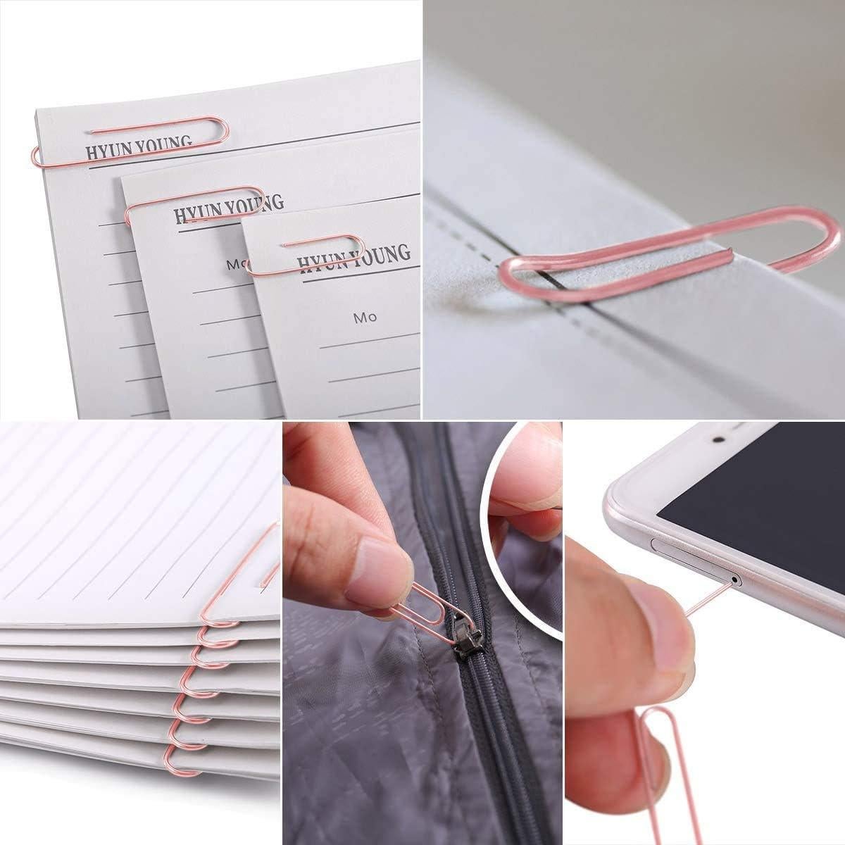 Juego de Clips de Papel y Carpeta CREECHWA Rosa Oro 52 Piezas