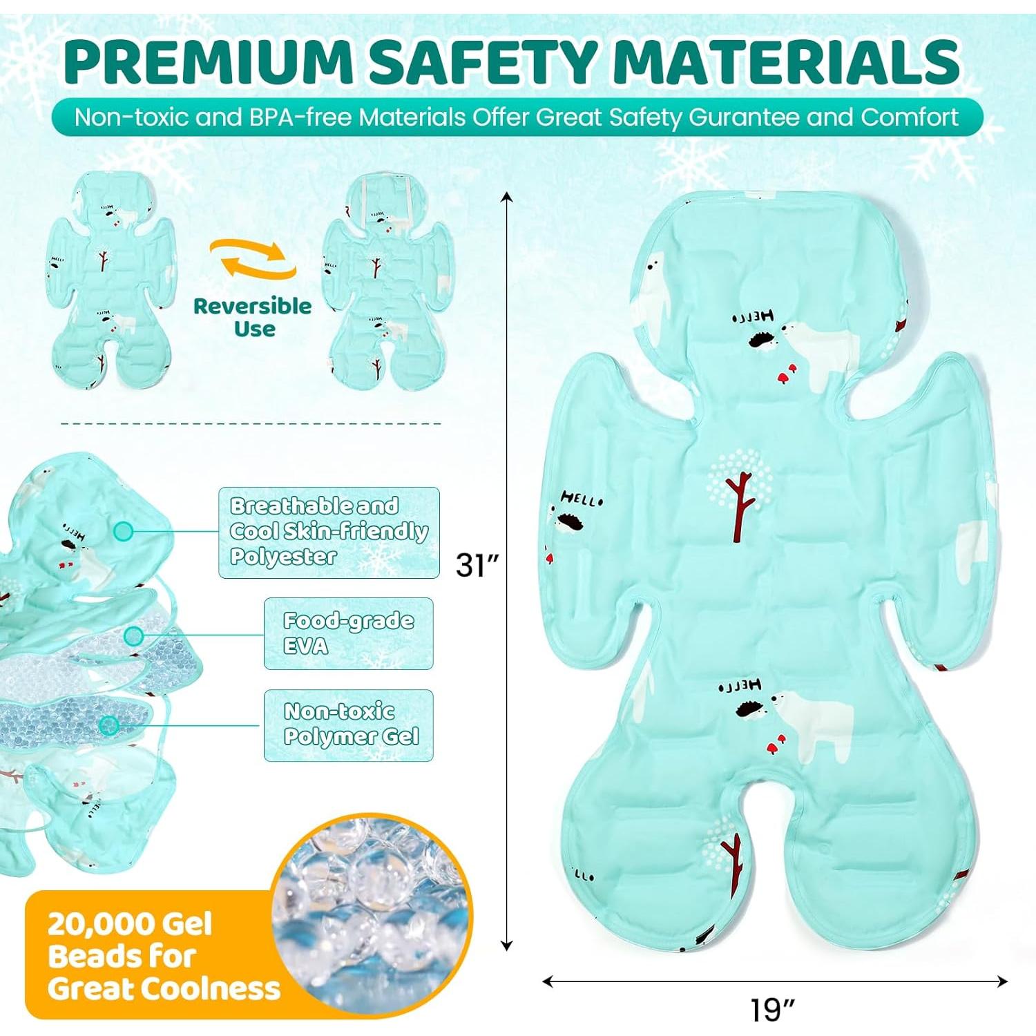 Almohadilla de Enfriamiento Orzbow para Bebés 78x48cm Azul