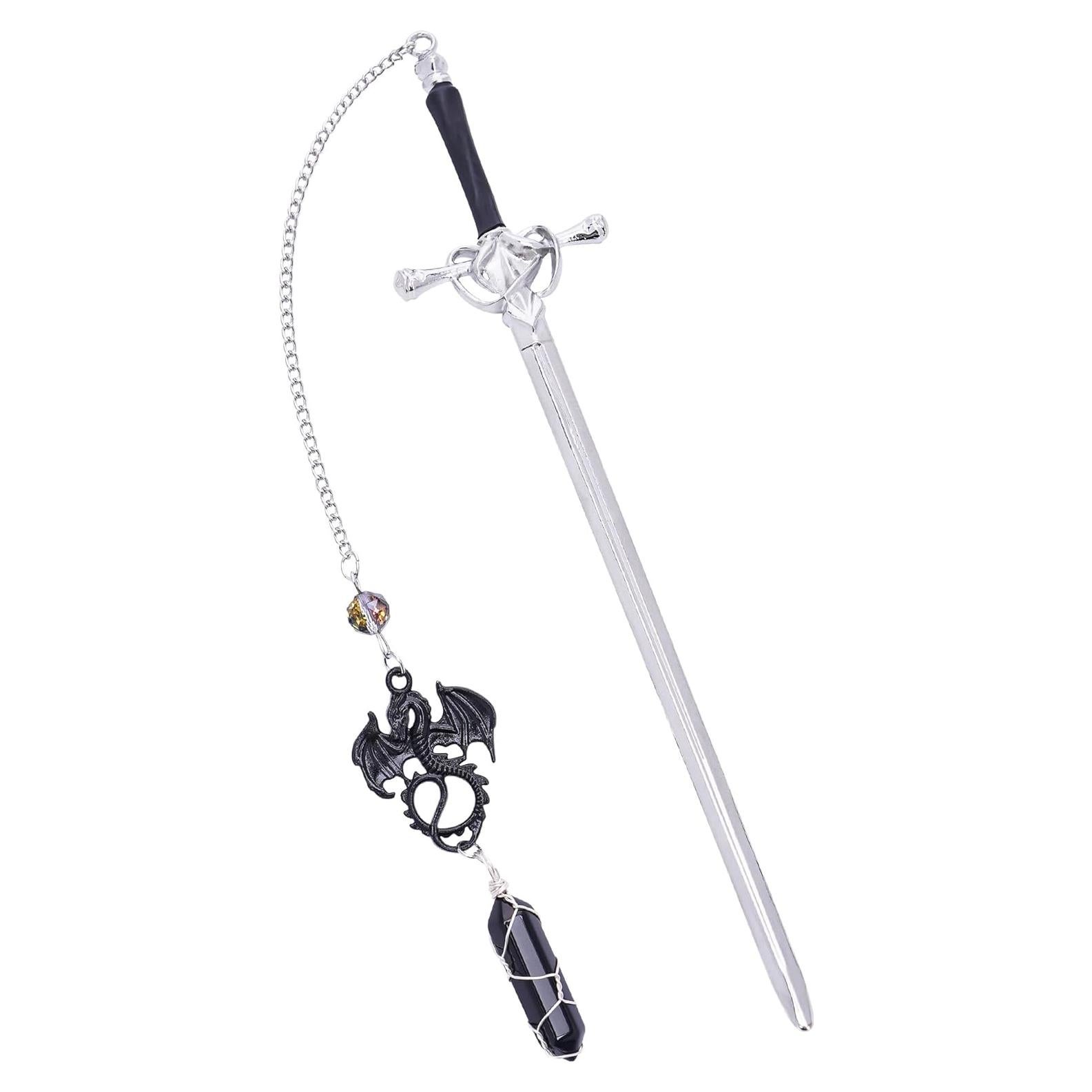 Marcador de Página de Dragón Berirexrion con Pilar de Cristal