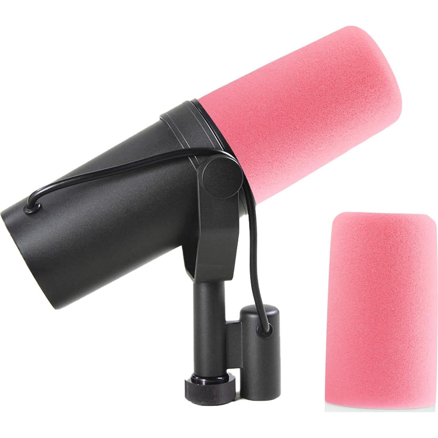 Funda de viento LEFXMOPHY para micrófono Shure SM7B - Rosa