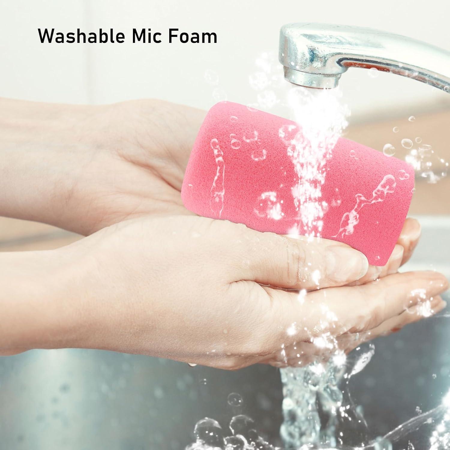 Funda de viento LEFXMOPHY para micrófono Shure SM7B - Rosa