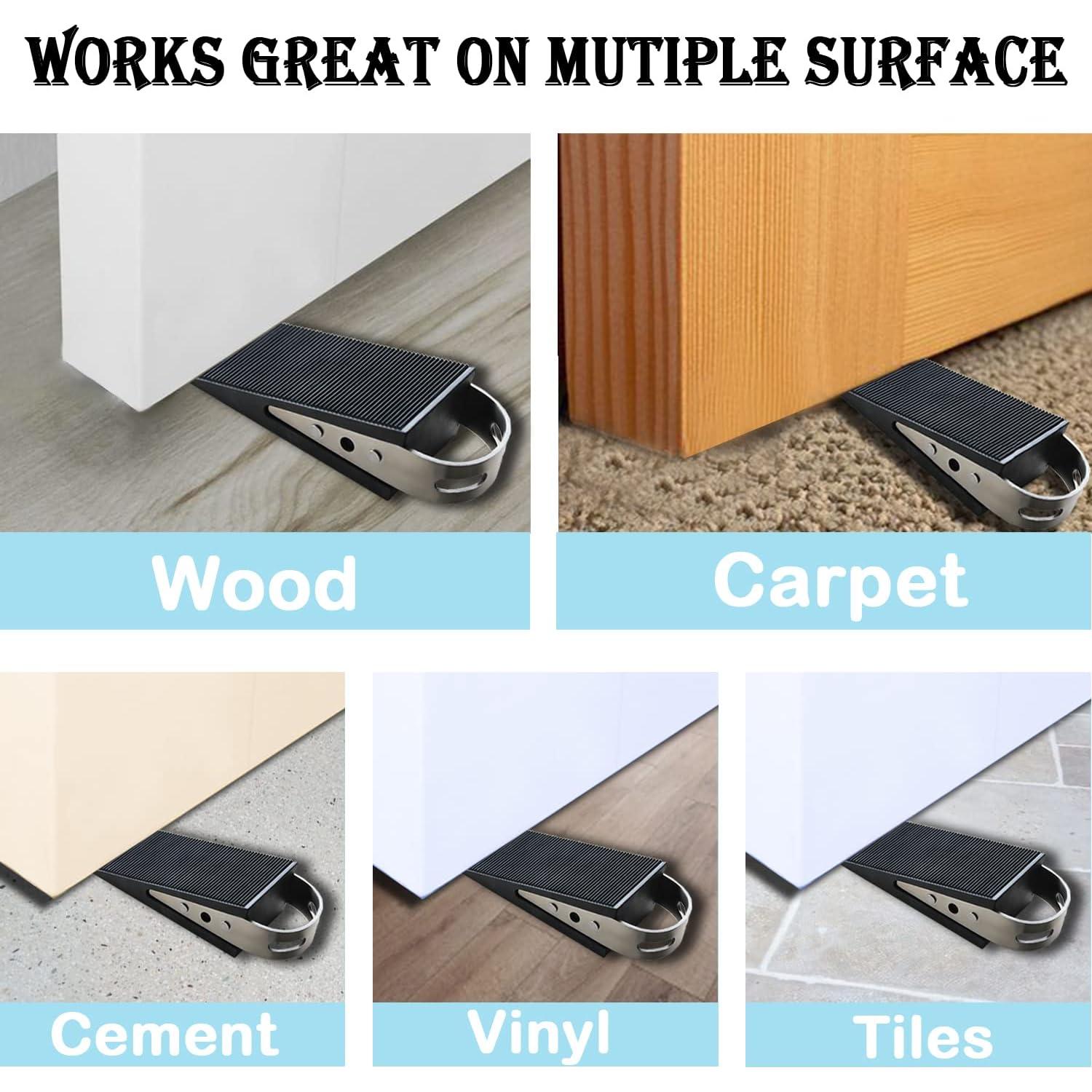 Tope de puerta de goma Shackcom, 1 paquete, antideslizante