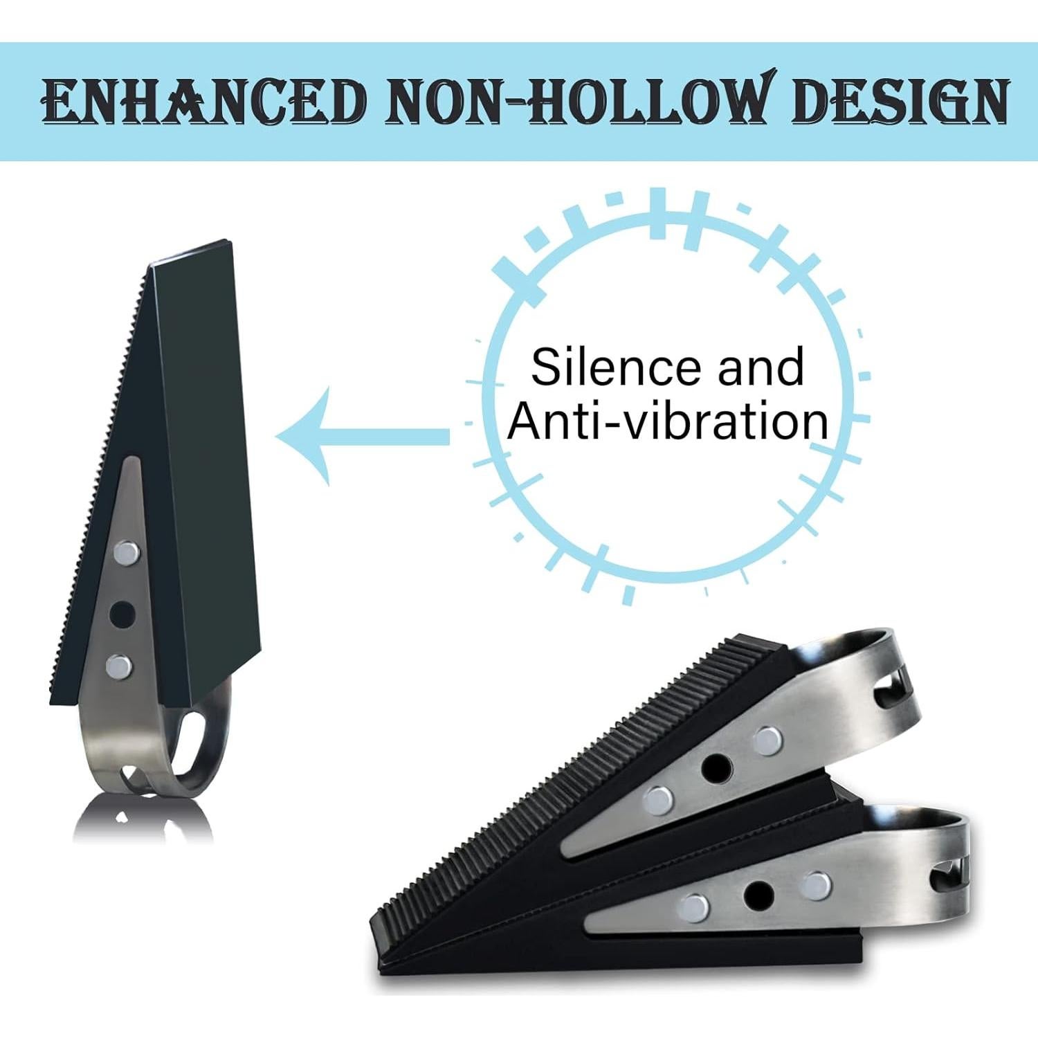 Tope de puerta de goma Shackcom, 1 paquete, antideslizante