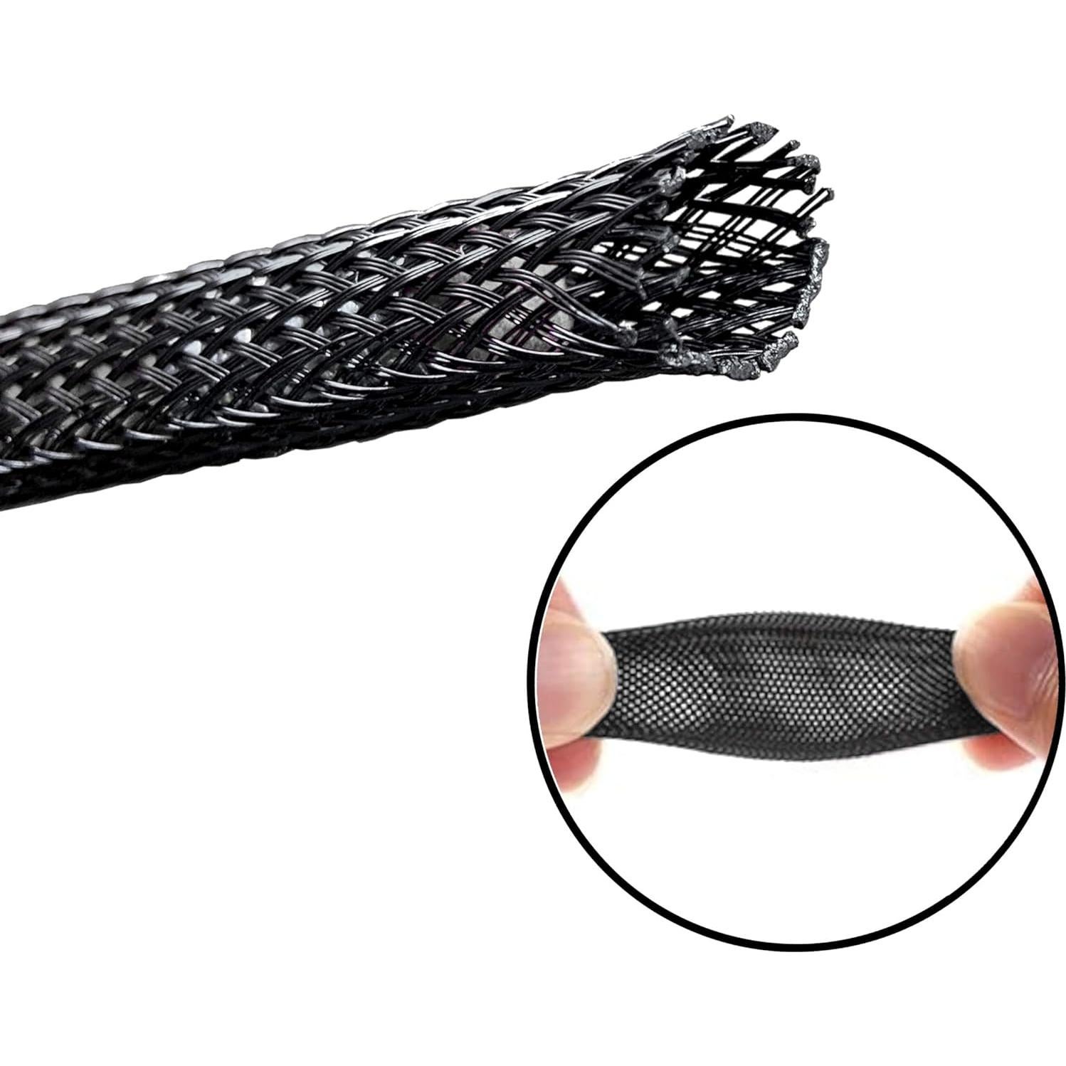 Manga de Cable Trenzada MGI WC-PET 7.62m 2.54cm Negra