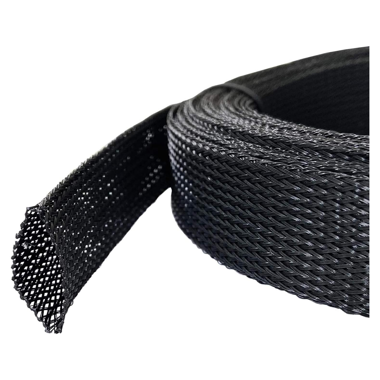 Manga de Cable Trenzada MGI 7.62m PET 3.81cm Negra